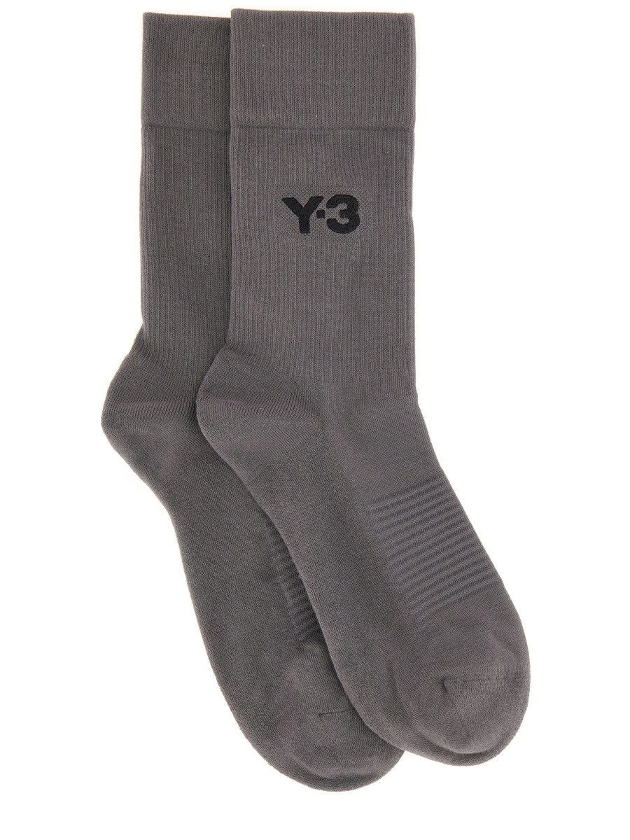 Y-3 Y-3 "CLASSIC CREW" SOCKS - GREY Size ONE SIZE - 1 Thumbnail