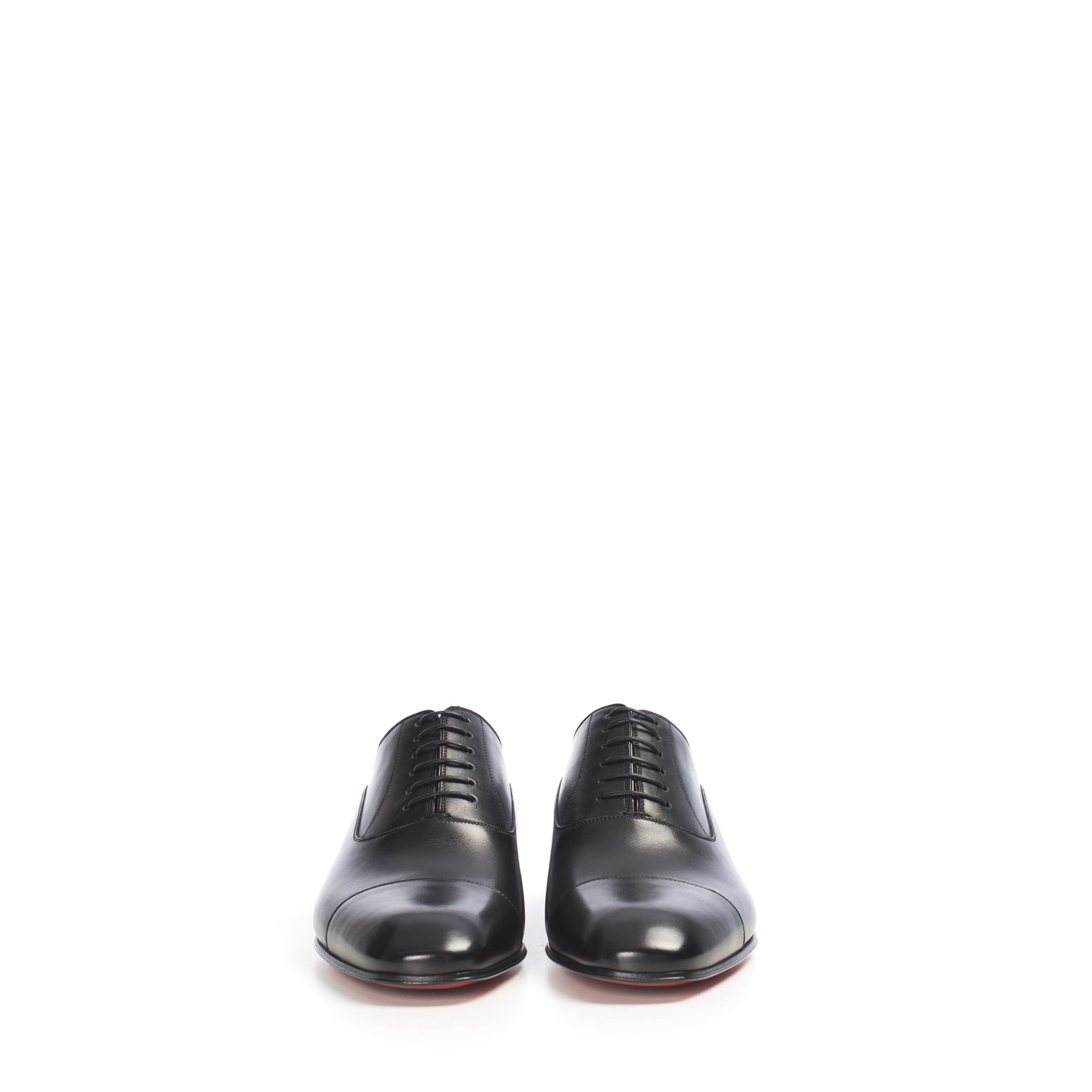 Christian Louboutin Black Leather Greggo Oxford Shoes Size 39,5 Size US 6.5 / EU 39-40 - 2 Thumbnail