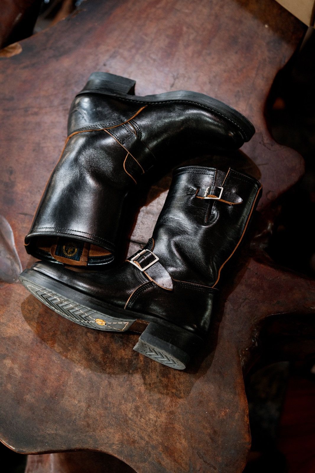 John Lofgren Wabash Engineer Shinki Hikaku Horsehide Boot Size US 7 / EU 40 - 3 Thumbnail