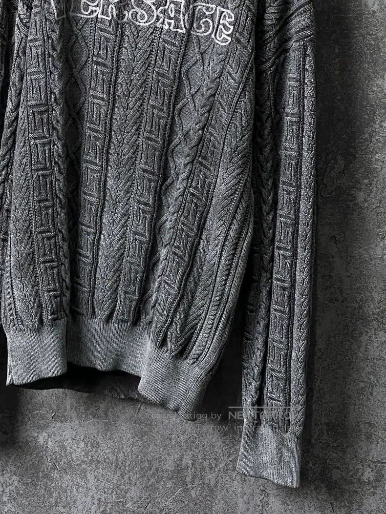Versace Versace Charcoal grey letter cotton sweater Size US M / EU 48-50 / 2 - 4 Thumbnail