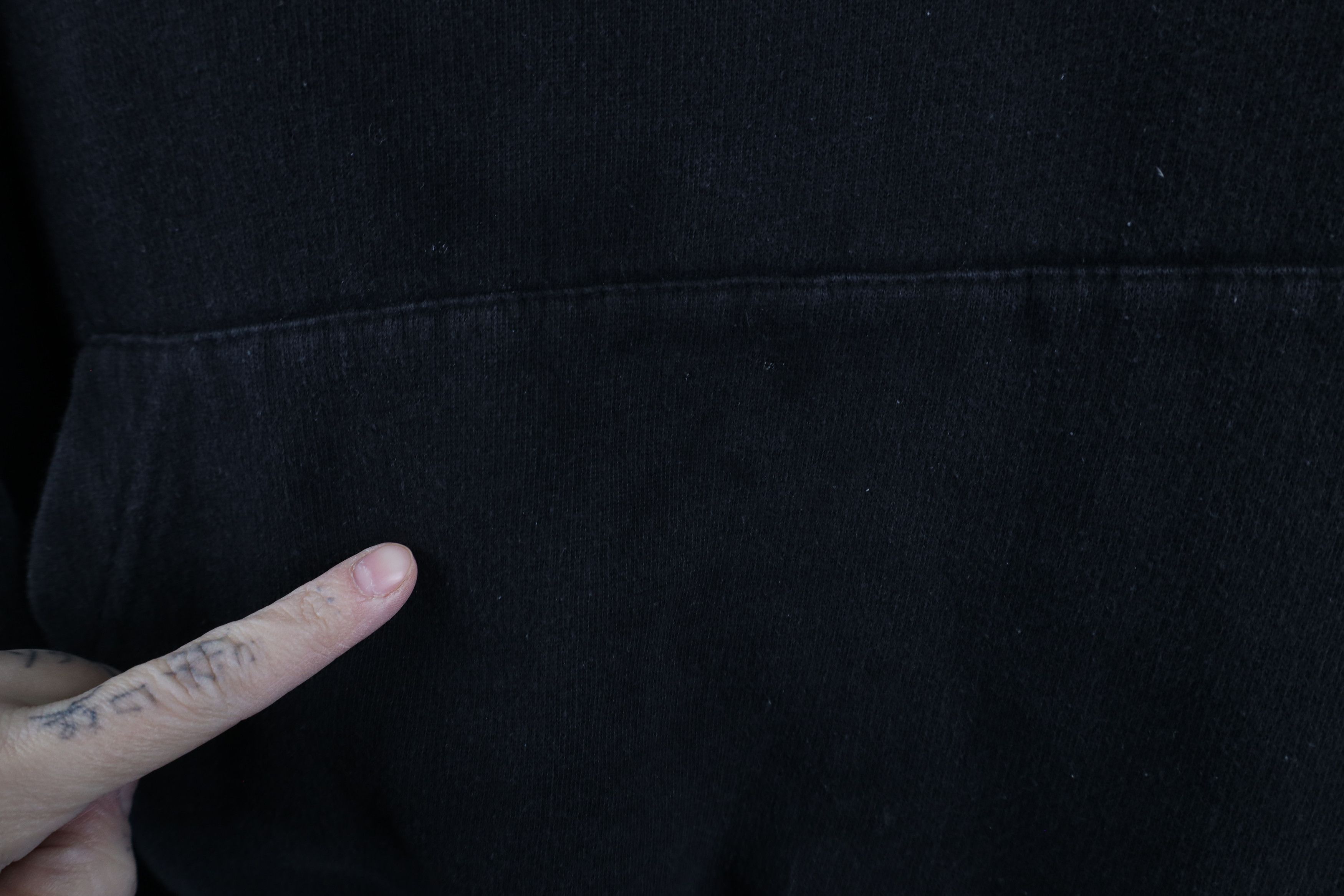 Vintage Vintage 90s Streetwear Boxy Fit Hoodie Sweatshirt Black Size XL / US 12-14 / IT 48-50 - 5 Thumbnail