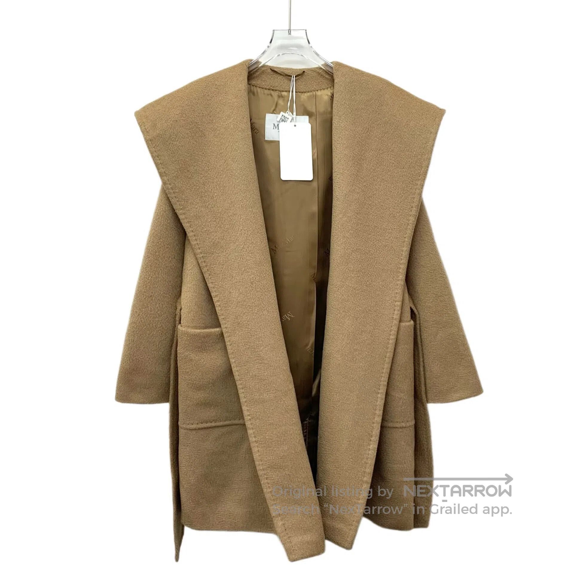 Max Mara Max Mara Camel hair hooded loose fit coat| Size XS / US 0-2 / IT 36-38 - 1 Thumbnail