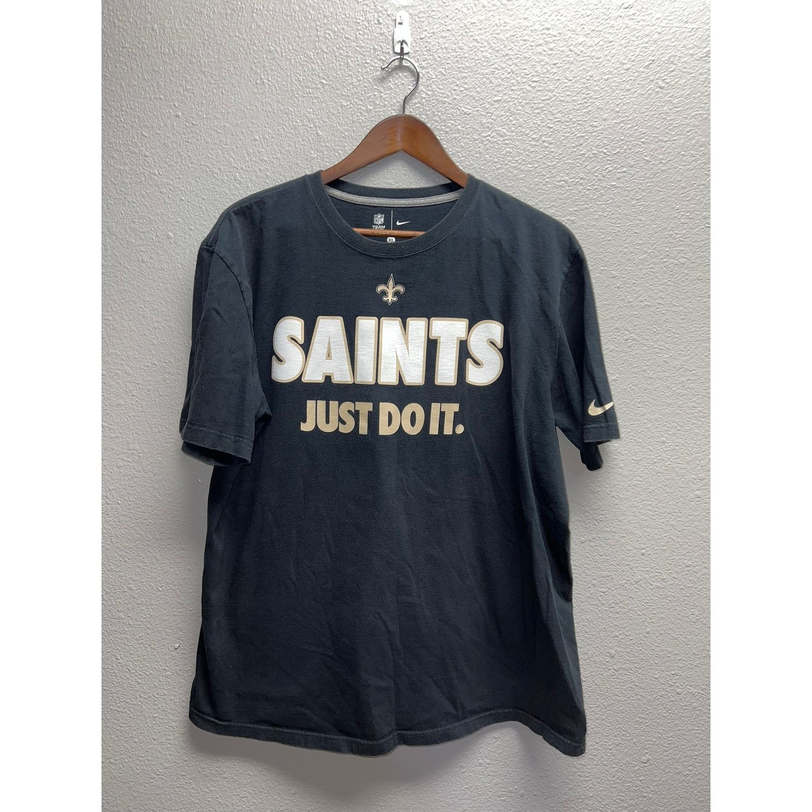 Nike New Orleans Saints Shirt Nike Just Do it Black Sports Tee XL Size US XL / EU 56 / 4 - 1 Thumbnail