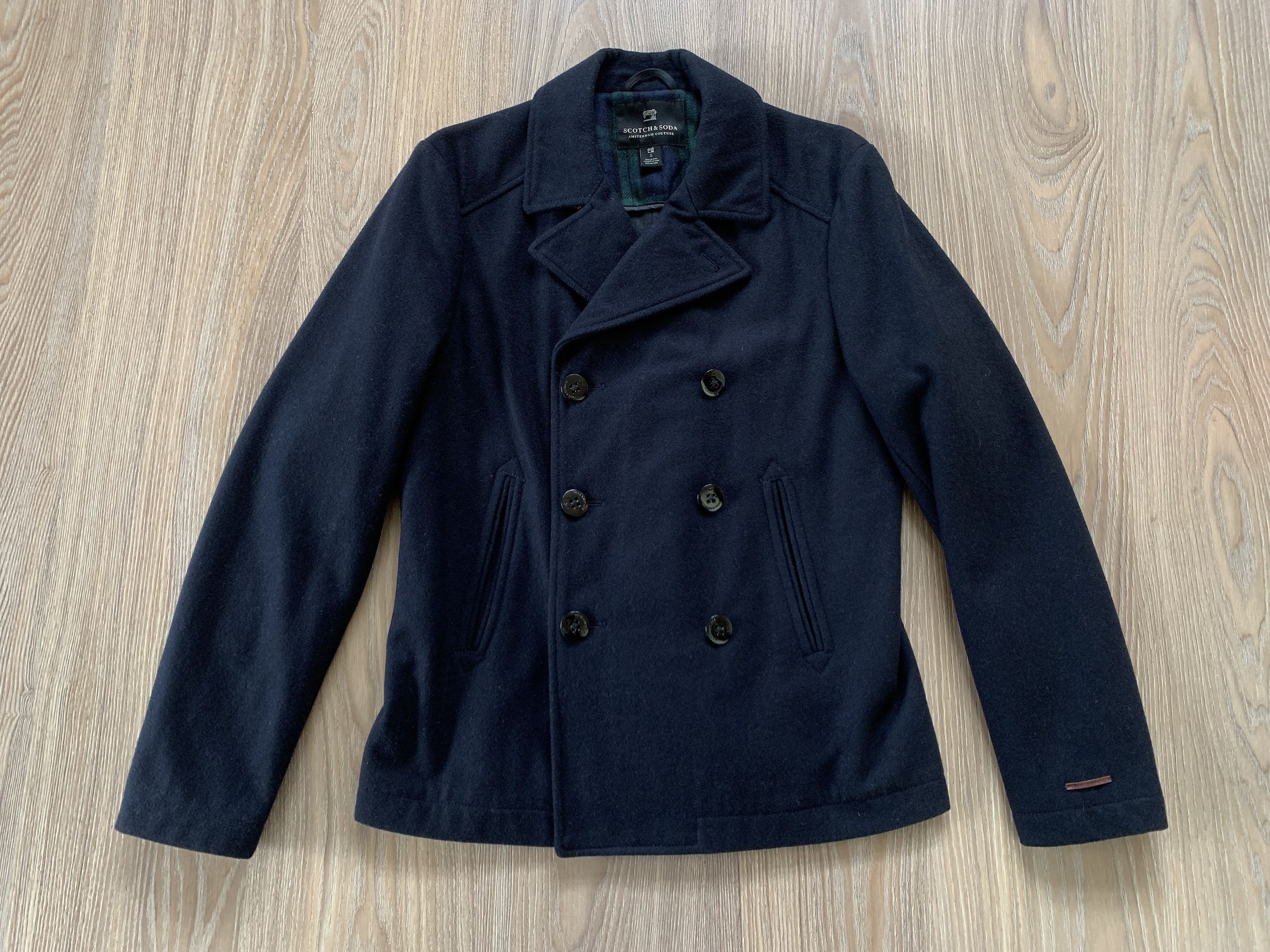 Scotch & Soda Scotch & Soda Navy Blue Demi Wool Short Coat Size US S / EU 44-46 / 1 - 2 Thumbnail