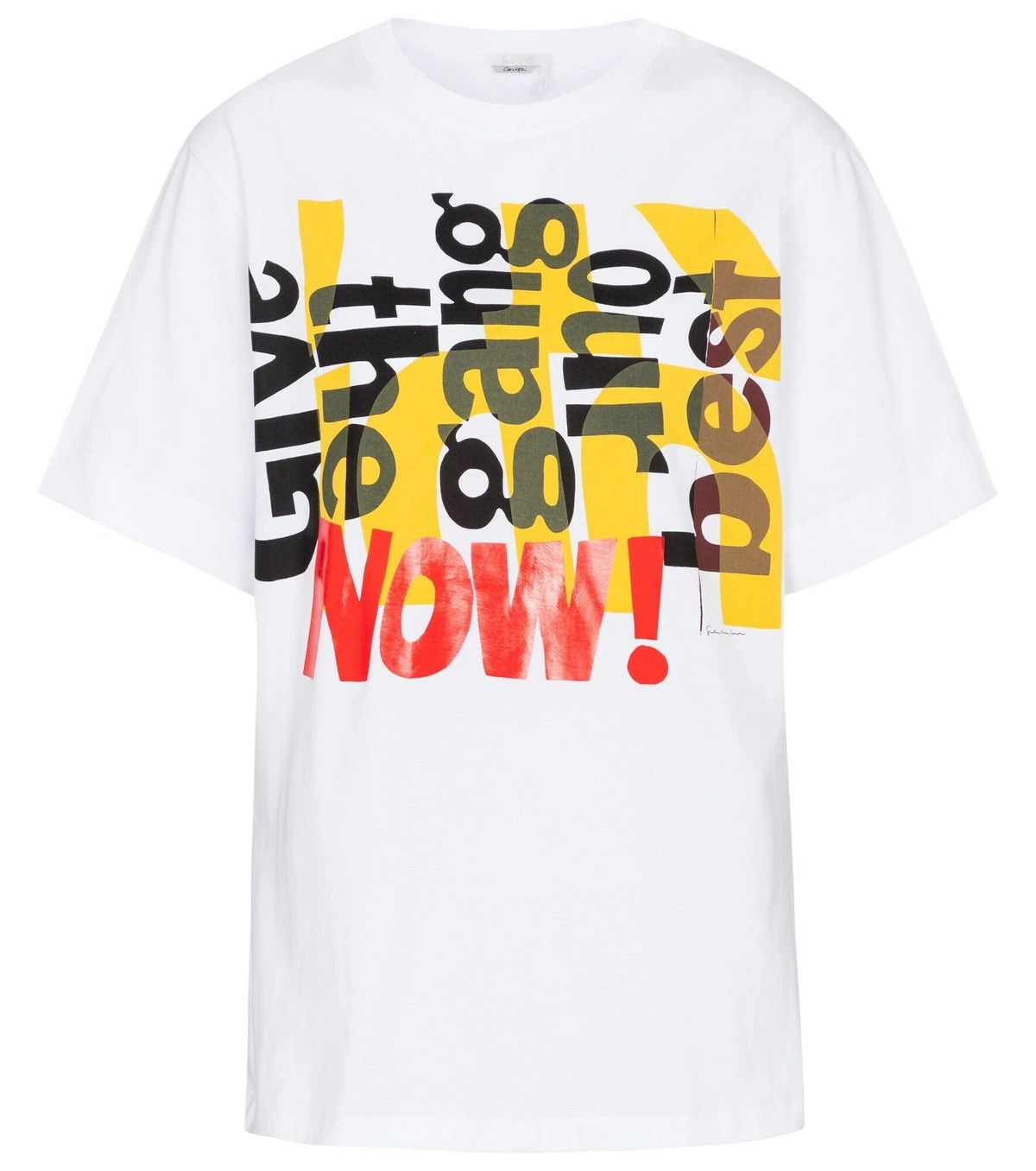 Chloe o1y0825 Short Sleeves Printed T-Shirt in White Size S / US 4 / IT 40 - 1 Thumbnail