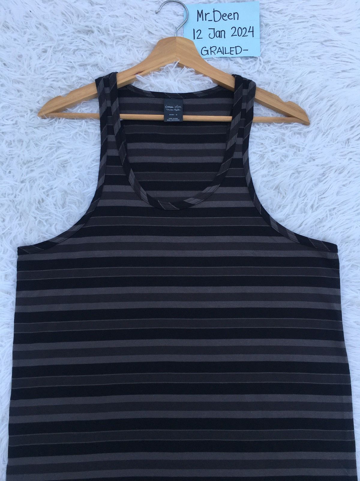 Number (N)ine Rare Number Nine Stripes Sleeveless Top Size US M / EU 48-50 / 2 - 5 Thumbnail