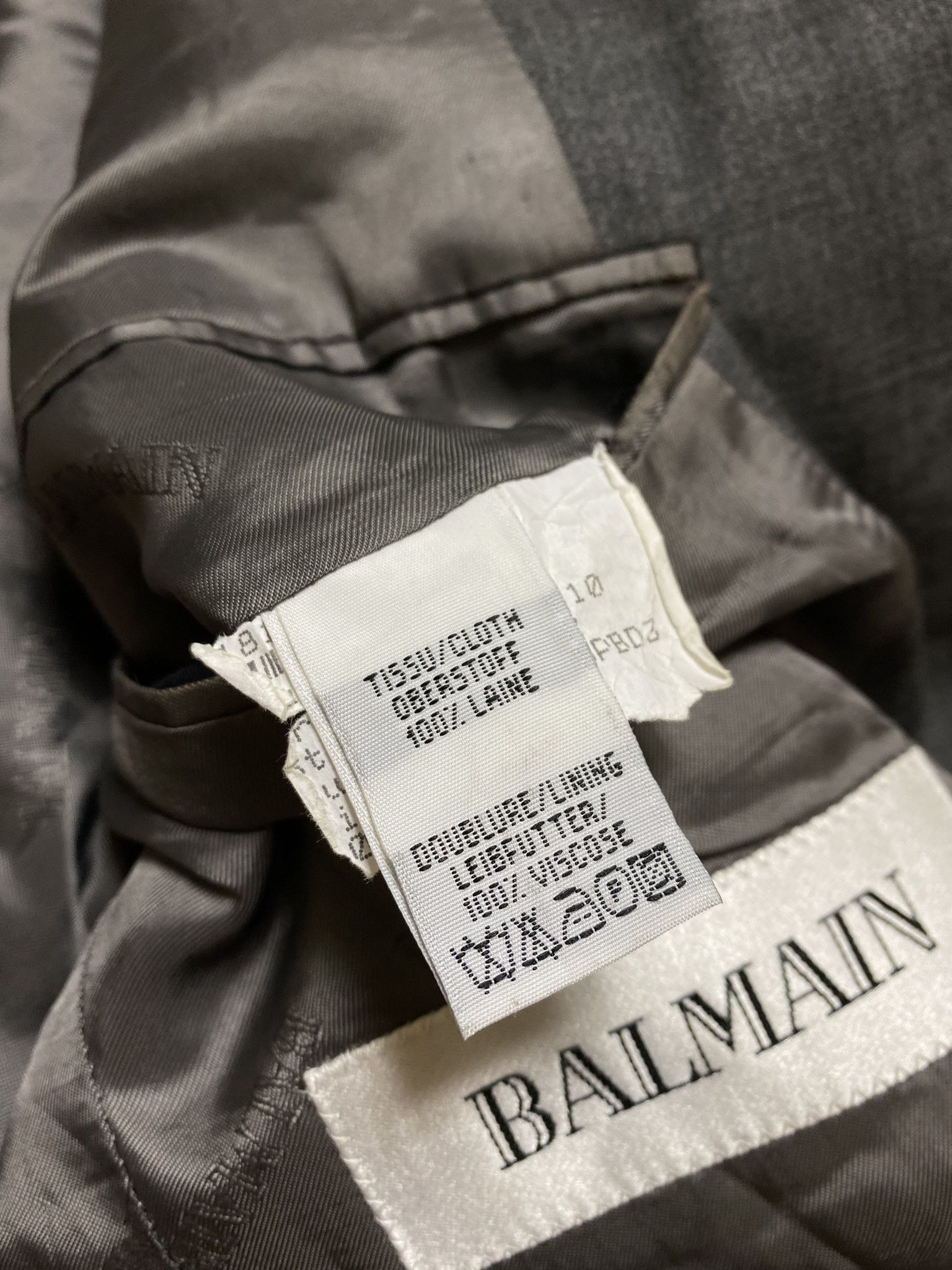 Balmain Loro Piana x Balmain suit jacket gray vintage luxury premium Size 48S - 4 Thumbnail