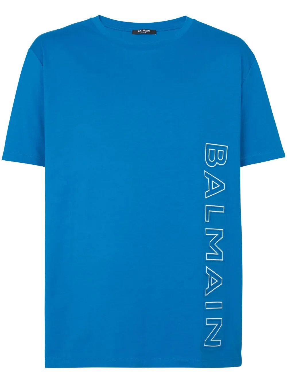 Balmain o1y0426 Logo Crewneck T-Shirt in Bright Blue Size US S / EU 44-46 / 1 - 1 Thumbnail