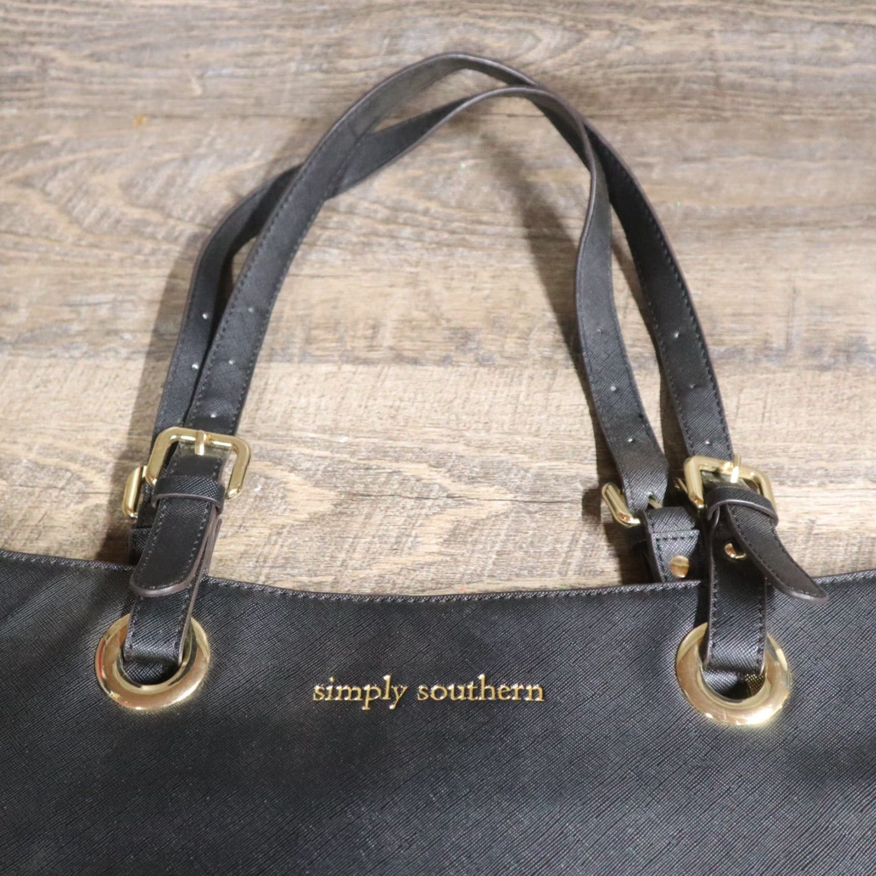 Vintage Simply Southern Black Handbag Briefcase Paper Size Size ONE SIZE - 2 Thumbnail