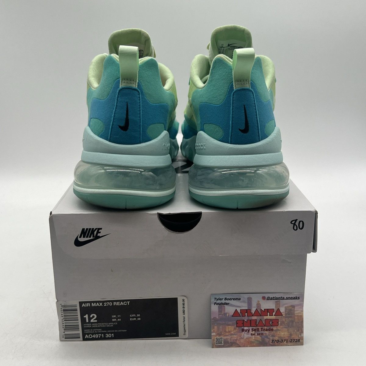 Nike Air max 270 react psychedelic art Size US 12 / EU 45 - 3 Thumbnail