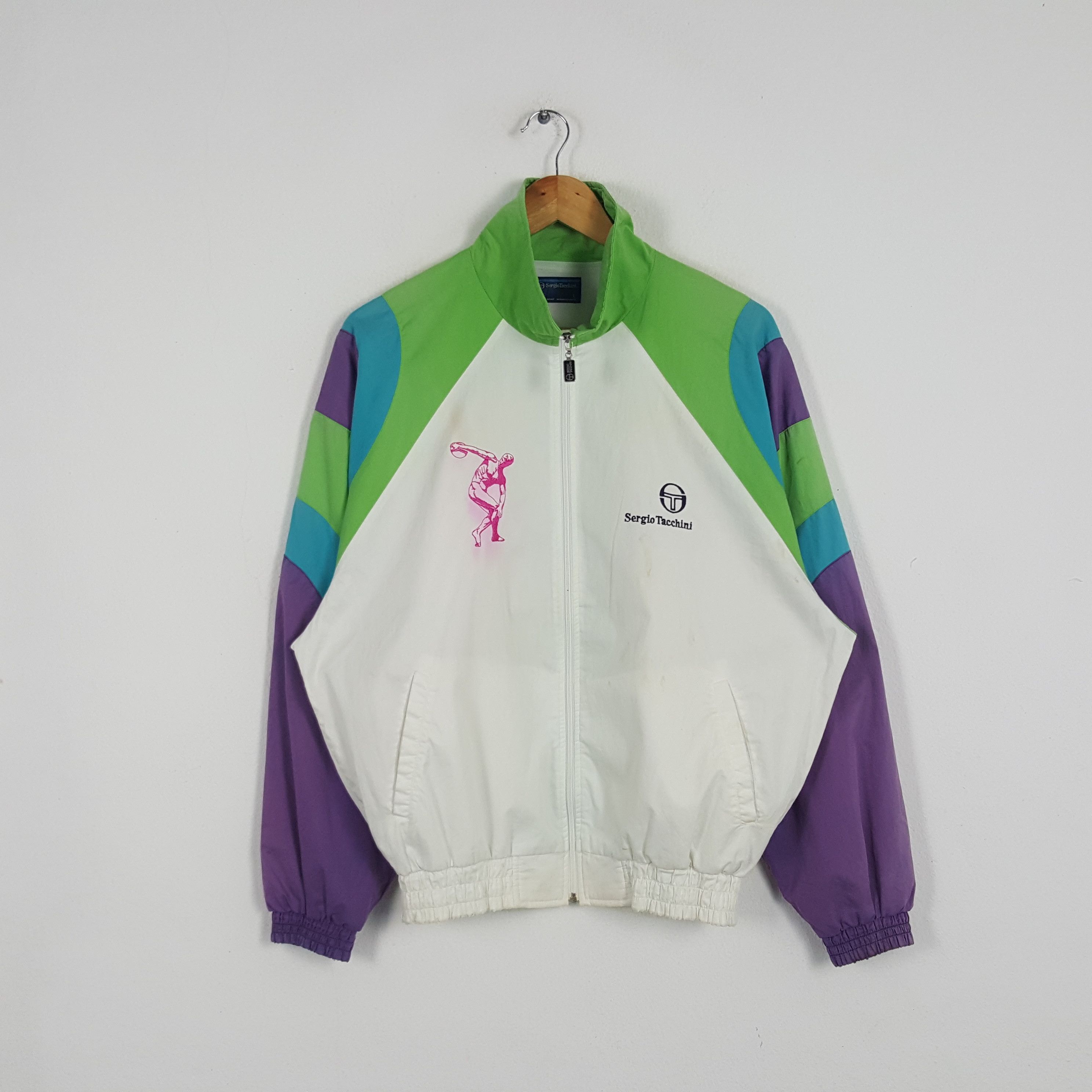 Vintage Sergio Tacchini Sports Style Retro Jacket