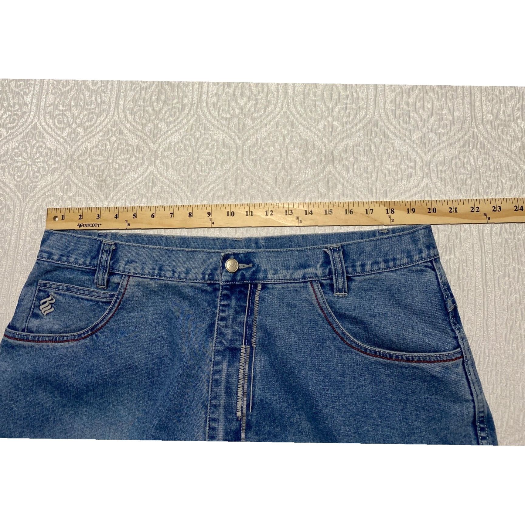 Rocawear Rocawear Jeans Mens Size 40x34 Blue Denim Embroidered Logo Baggy Wide-Leg 90s Retro Logo Size US 40 / EU 56 - 5 Thumbnail