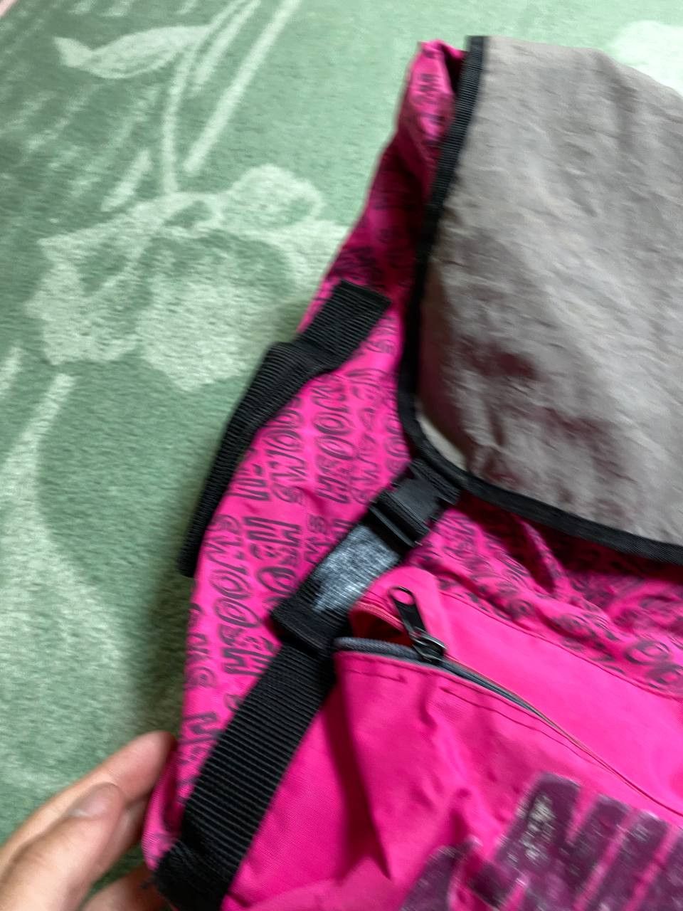 Nike Backpacks big logo Vintage Nike pink print streetwear Y2K Size ONE SIZE - 9 Thumbnail