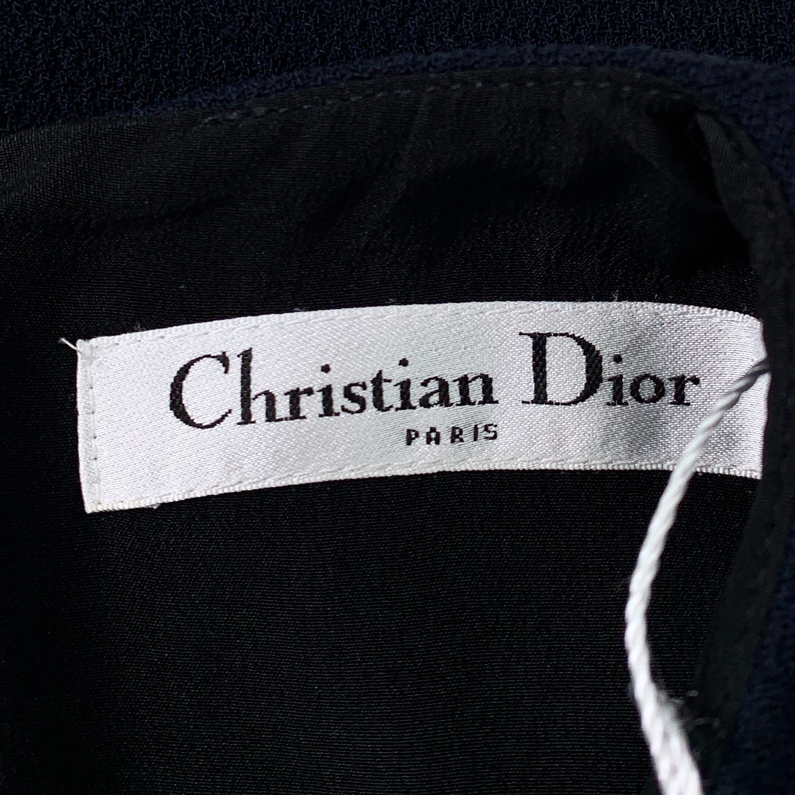 Dior Christian Dior Black Virgin Wool Round-Neck 3/4 Sleeve Dress Size XS / US 0-2 / IT 36-38 - 2 Thumbnail