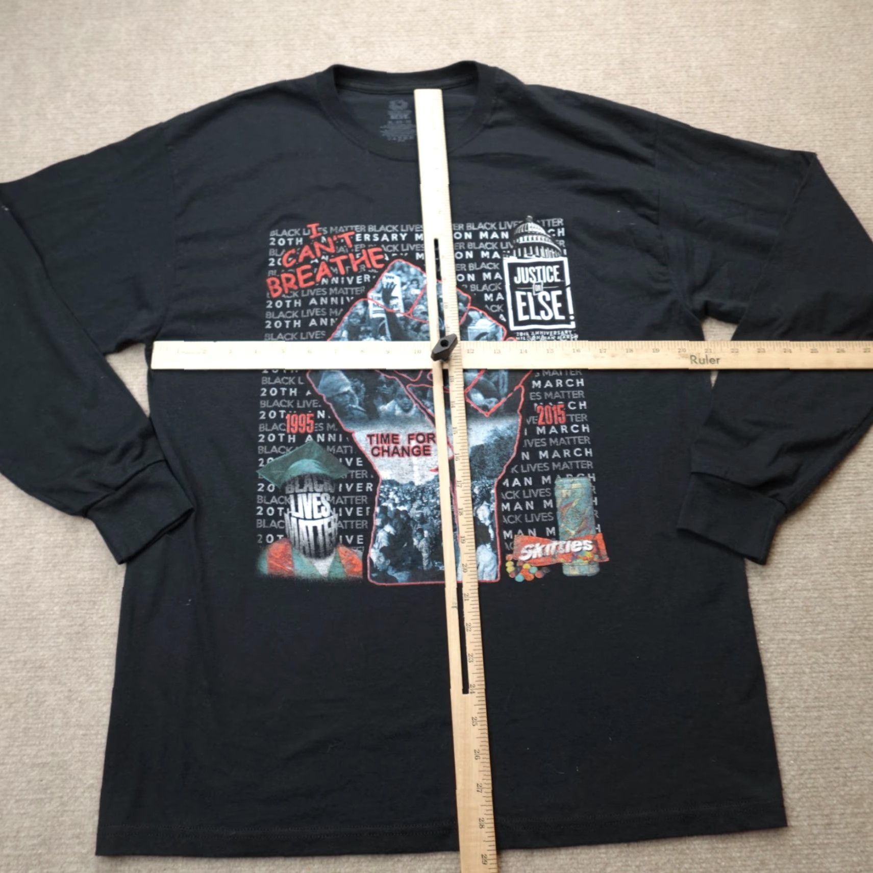 Doublet VINTAGE The Million Man March XL Black Double Sided Long Sleeve 2015 Men Shirt XL Black Double-Sided Crew Neck Cotton Unbranded Regular Short Size US XL / EU 56 / 4 - 4 Thumbnail