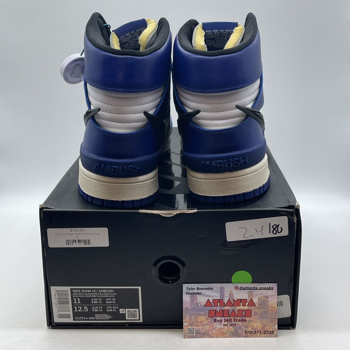 Nike Ambush x dunk high deep royal Size US 11 / EU 44 - 3 Thumbnail