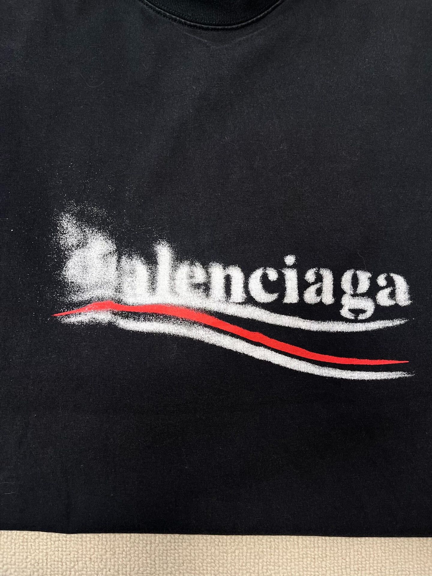 Balenciaga balenciaga black logo printed short sleeve t-shirt Size US S / EU 44-46 / 1 - 3 Thumbnail