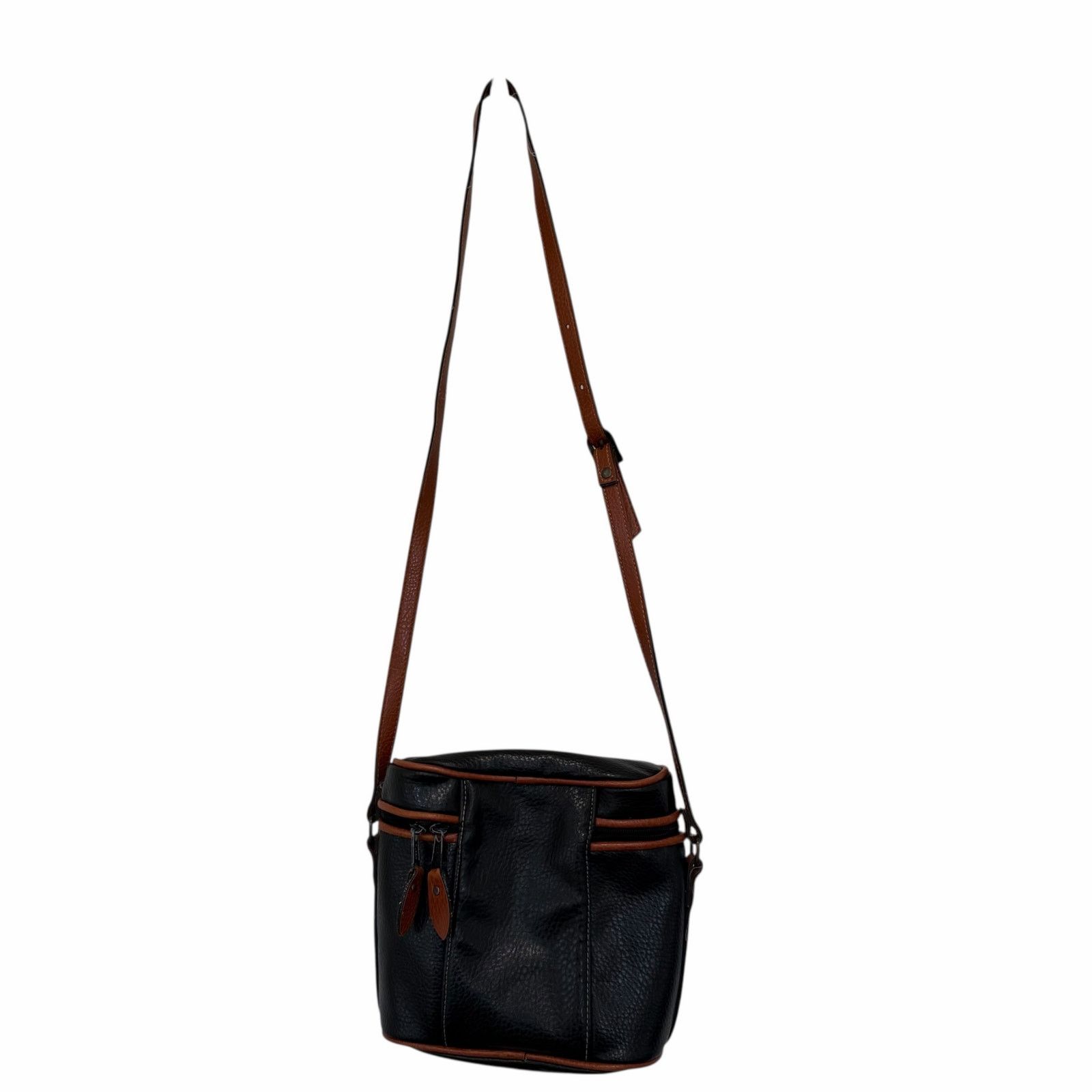 Esprit Vintage Esprit Black Leather Crossbody Bag Size ONE SIZE - 6 Thumbnail