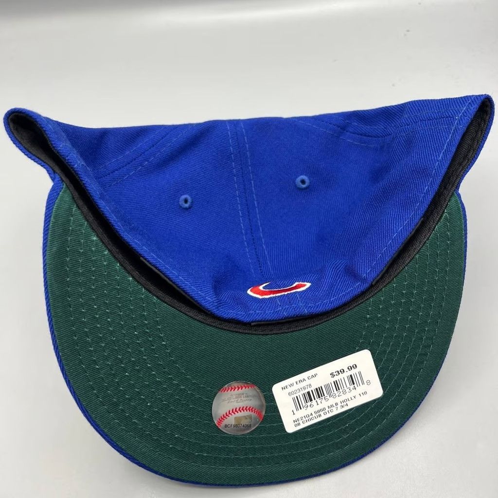 New Era Chicago Cubs Hat Men 7 3/4 Holly 59Fifty New Era Fitted Cap Size ONE SIZE - 6 Thumbnail