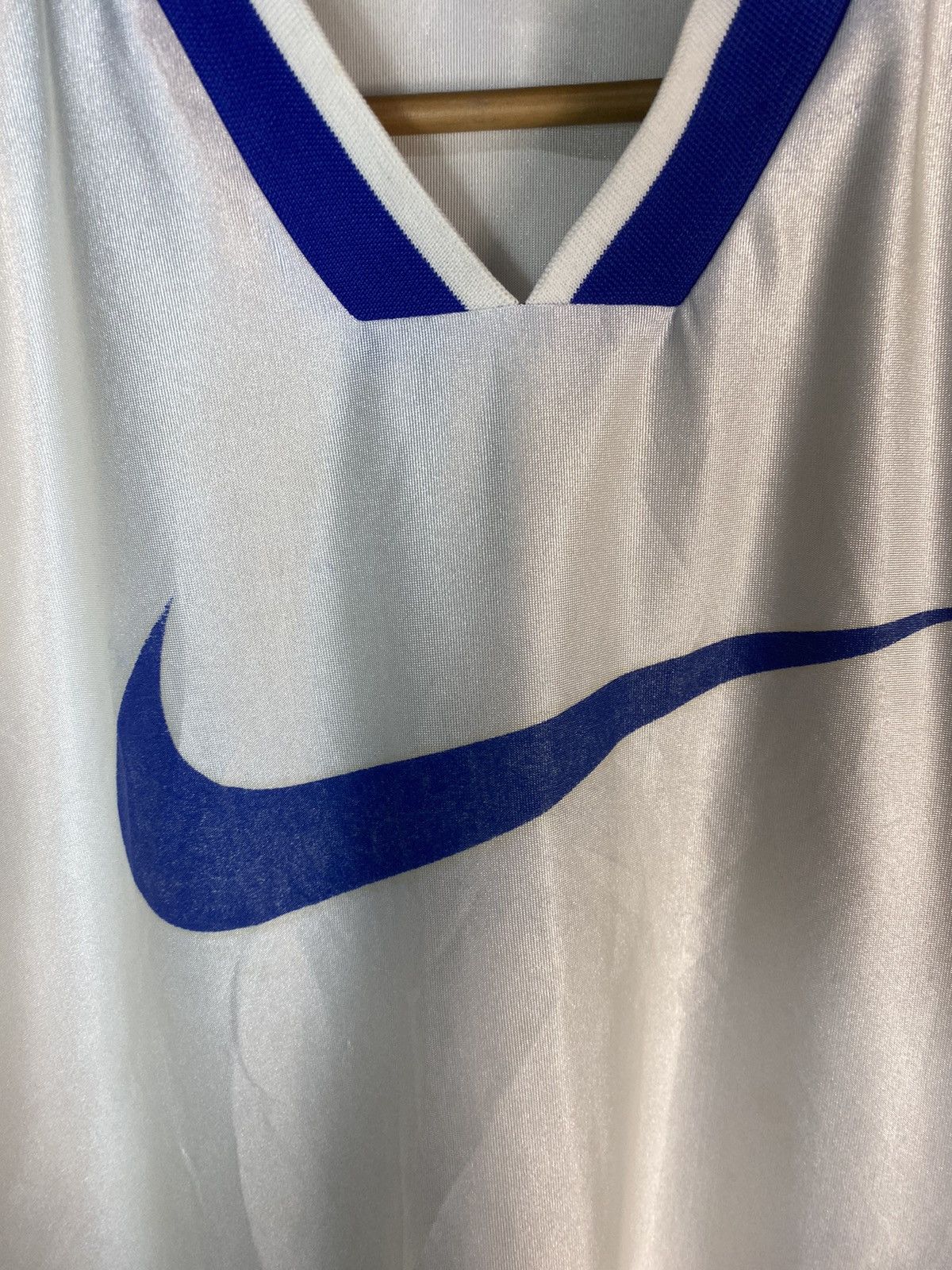 Nike × Vintage Vintage Nike swoosh vneck jersey shirt Size US S / EU 44-46 / 1 - 4 Thumbnail