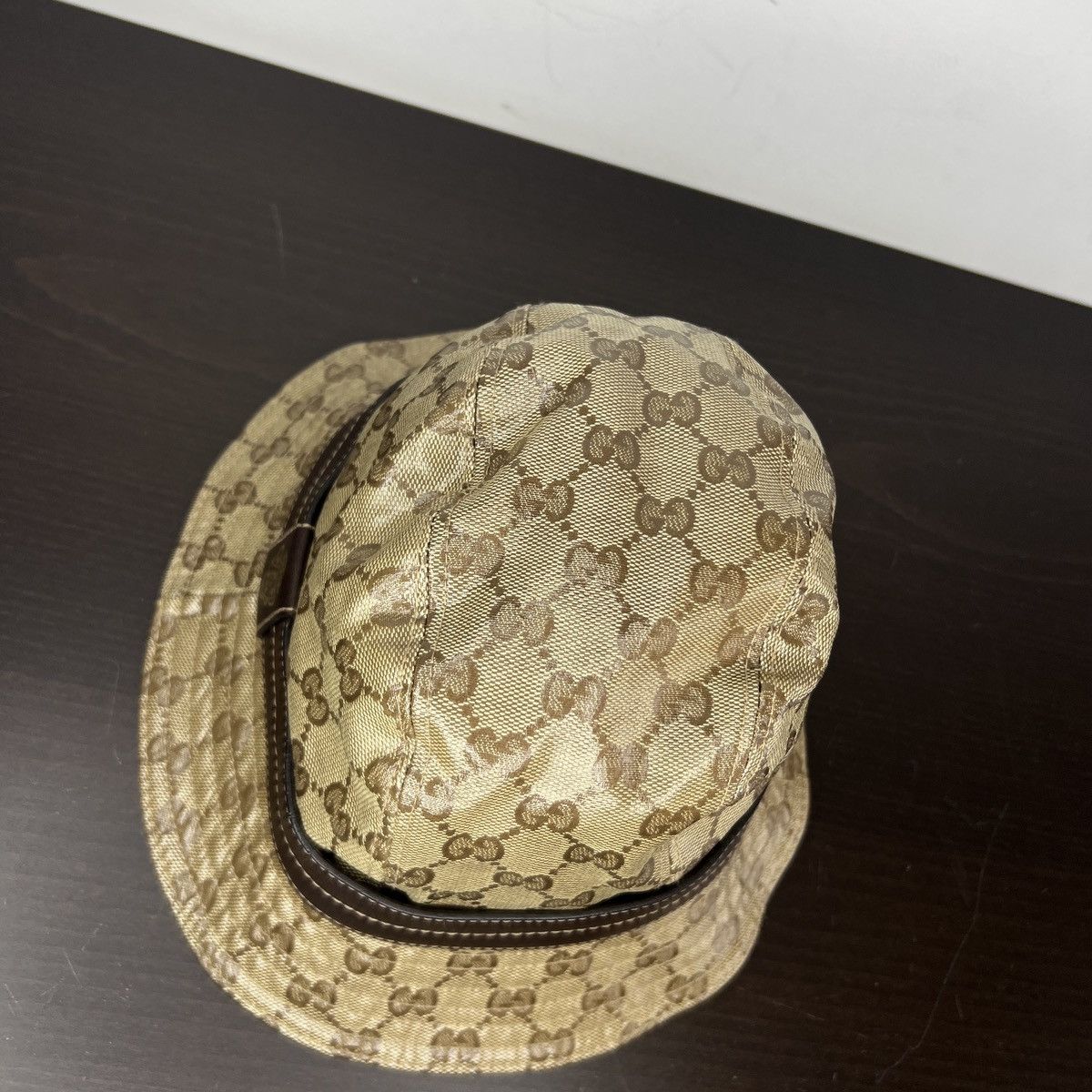 Gucci 🔥Rare Colour🔥Vintage Gucci Bucket Hat Monogram Beige Brown Size ONE SIZE - 5 Thumbnail