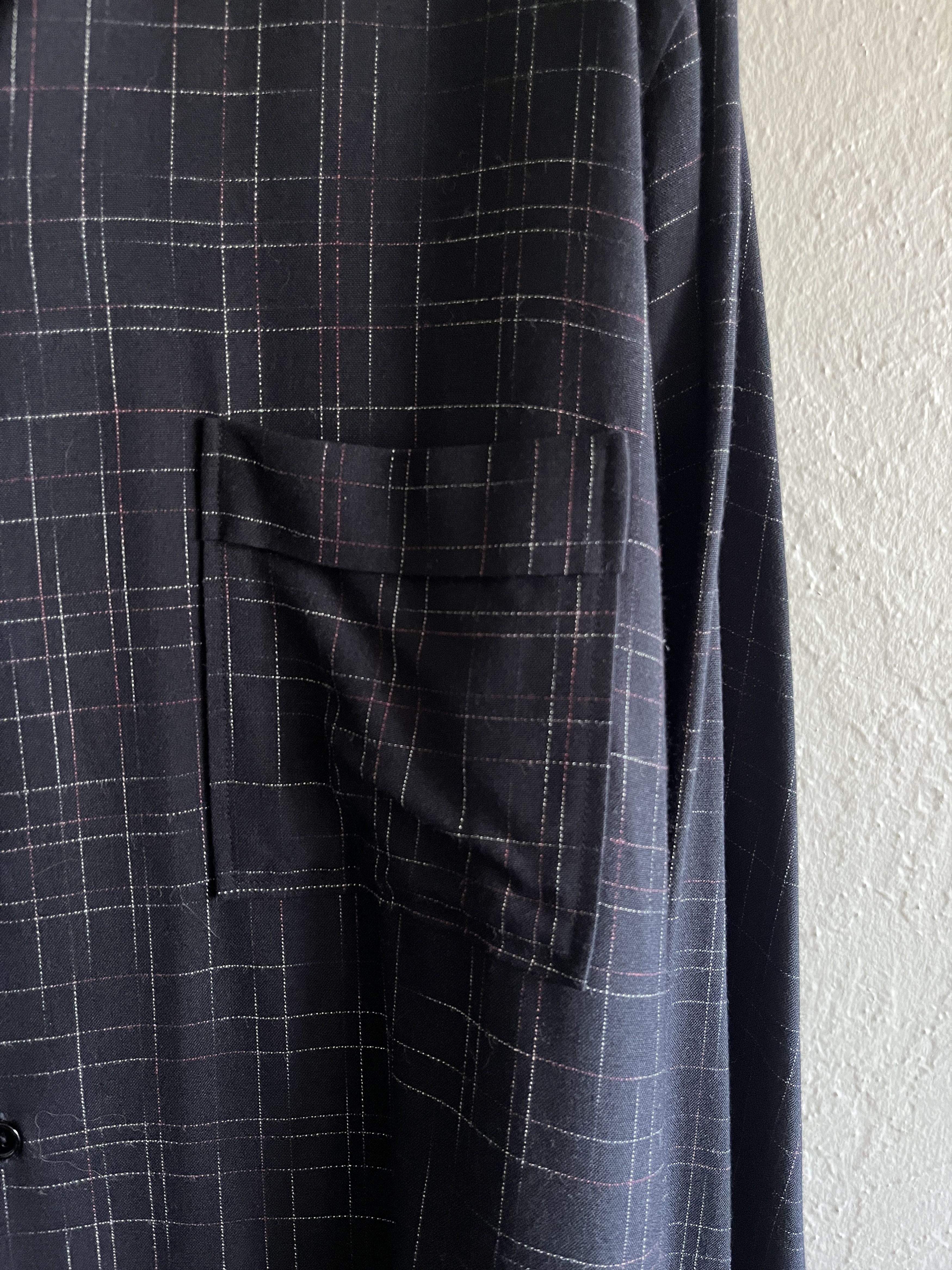Hedi Slimane × Saint Laurent Paris Saint Laurent Paris Navy Dress Shirt Hedi Slimane FW14 Size US L / EU 52-54 / 3 - 3 Thumbnail
