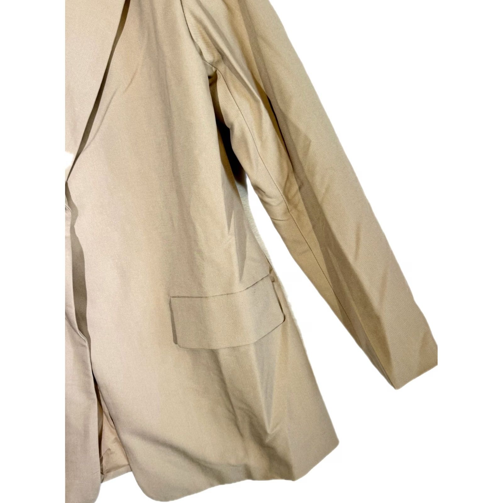 Cider Cider Blazer Jacket Women’s Beige Polyester Tweed Notch Lapel S Jacket Short Sleeve, Machine Wash, Regular Fit, Winter Fall Spring Size S / US 4 / IT 40 - 5 Thumbnail