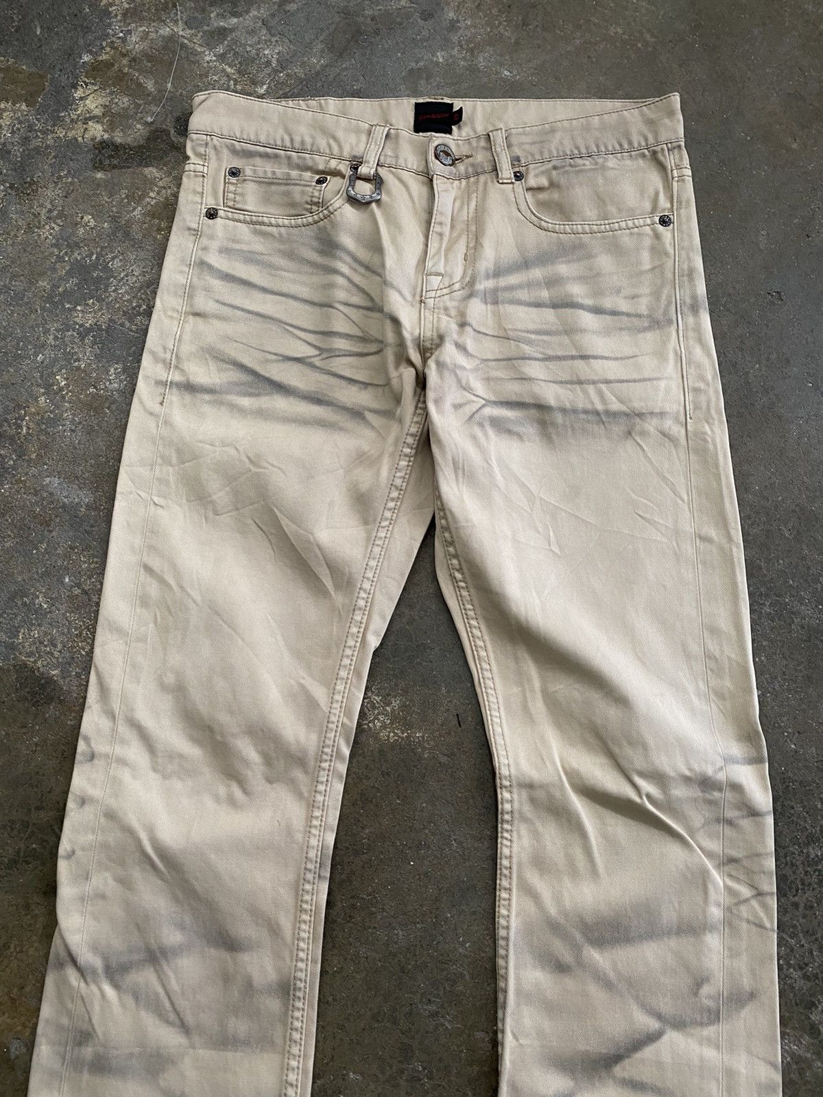 JACKROSE Jackrose Slim Flare Beige Denim Size US 29 - 2 Thumbnail