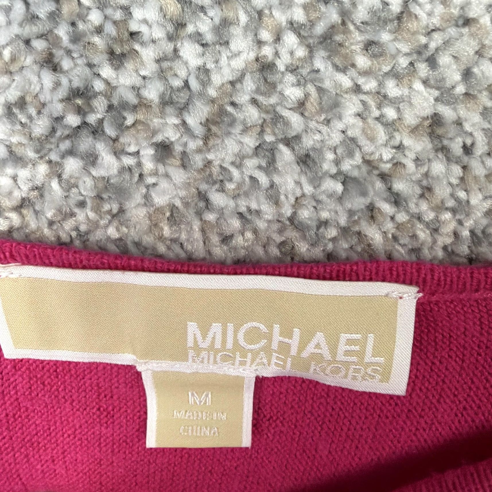 Vintage Michael Kors Sweater Womens M Pink Boat Neck Minimal Barbiecore Lagenlook Size M / US 6-8 / IT 42-44 - 5 Thumbnail