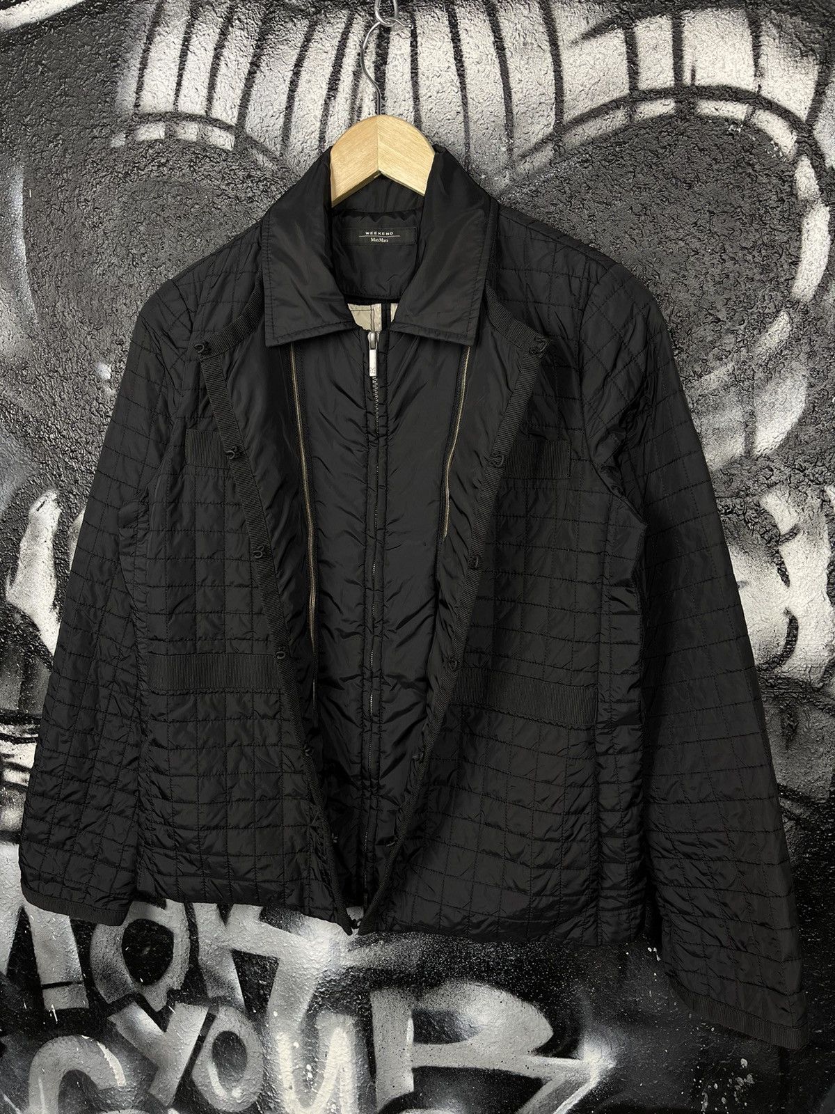 Weekend Max Mara Weekend x Max Mara Black Quilted Jacket Women’s Size 6 Size S / US 4 / IT 40 - 6 Thumbnail