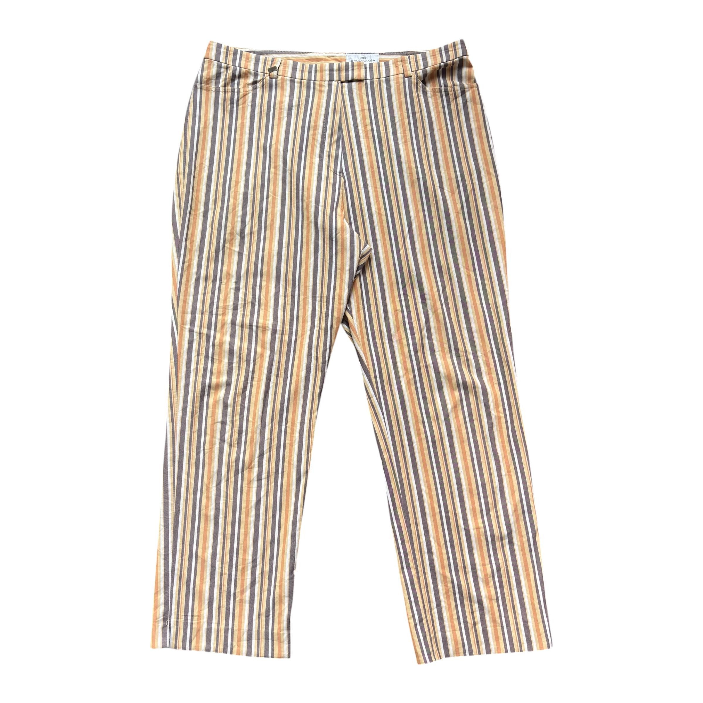 Balenciaga balenciaga yellow striped pants made in italy Size 24" / US 00 / IT 34 - 1 Thumbnail