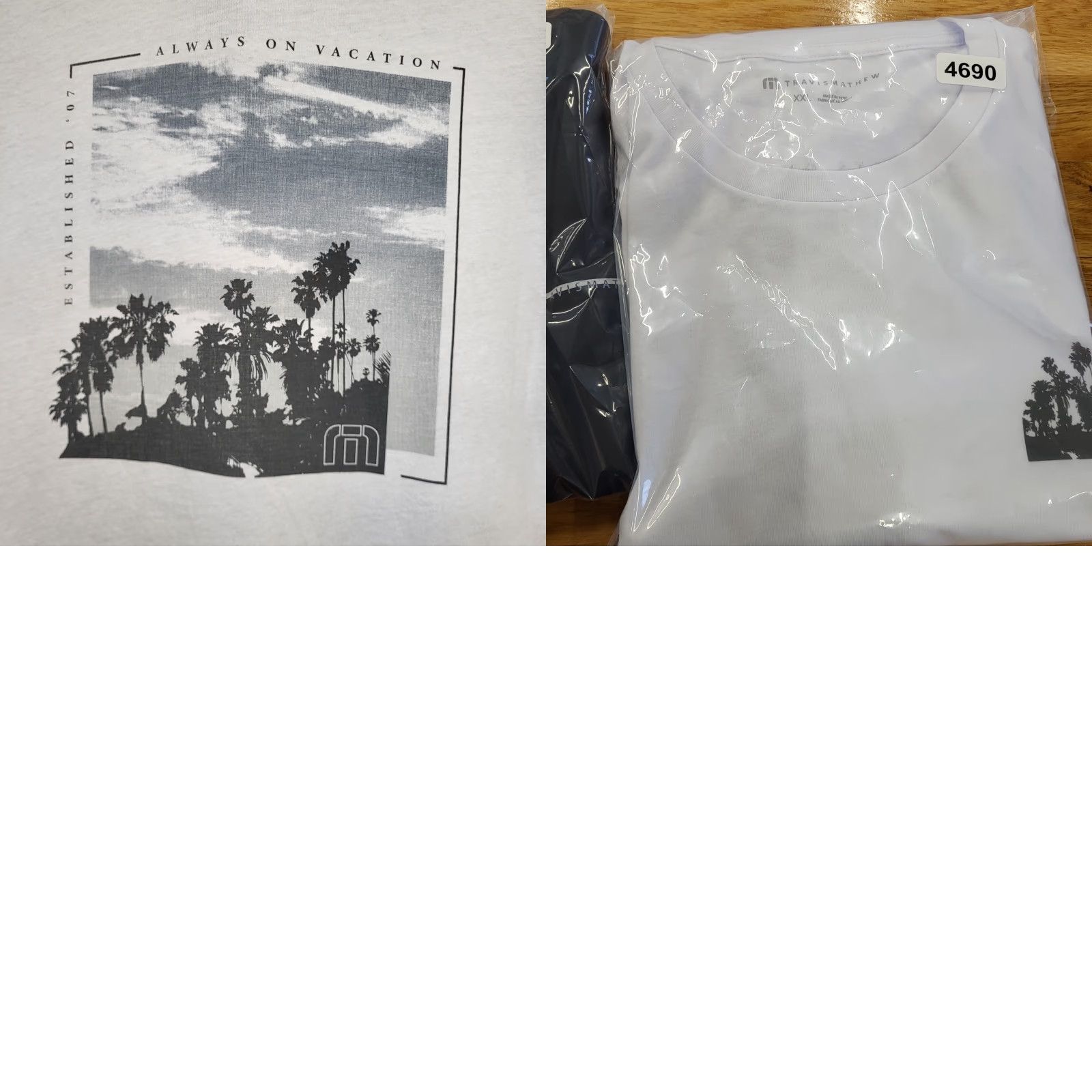 TravisMathew Travis Mathew T-Shirt Men's XXL White Jurassic Canyon Graphic Golf Short Sleeve Shirt Mens White Travis Mathew T-Shirt Short Sleeve Golf Graphic Size US XXL / EU 58 / 5 - 8 Thumbnail