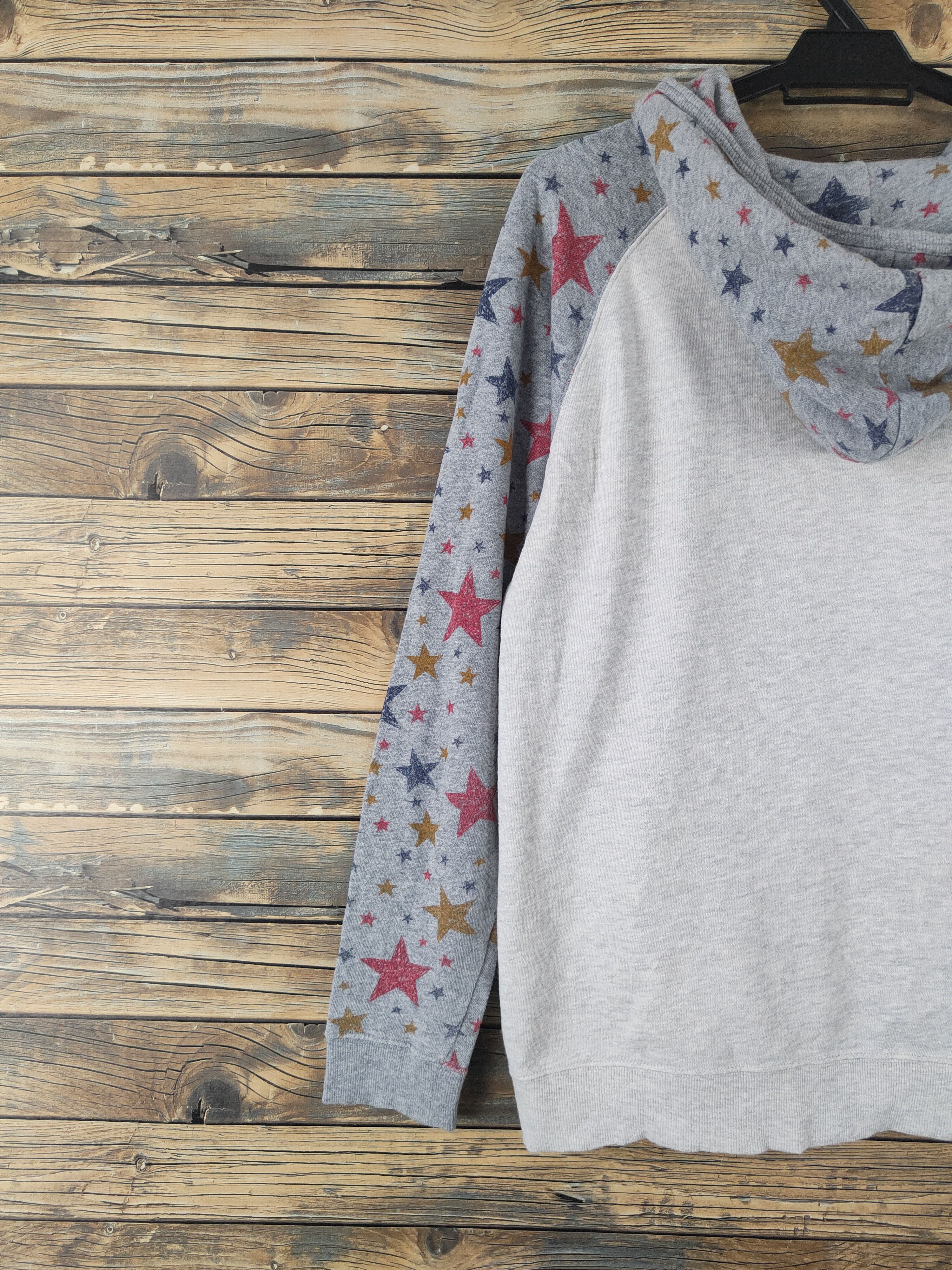 Japanese Brand DL Rough Gray Star Hoodie Sweatshirts# 2071 Size M / US 6-8 / IT 42-44 - 8 Thumbnail