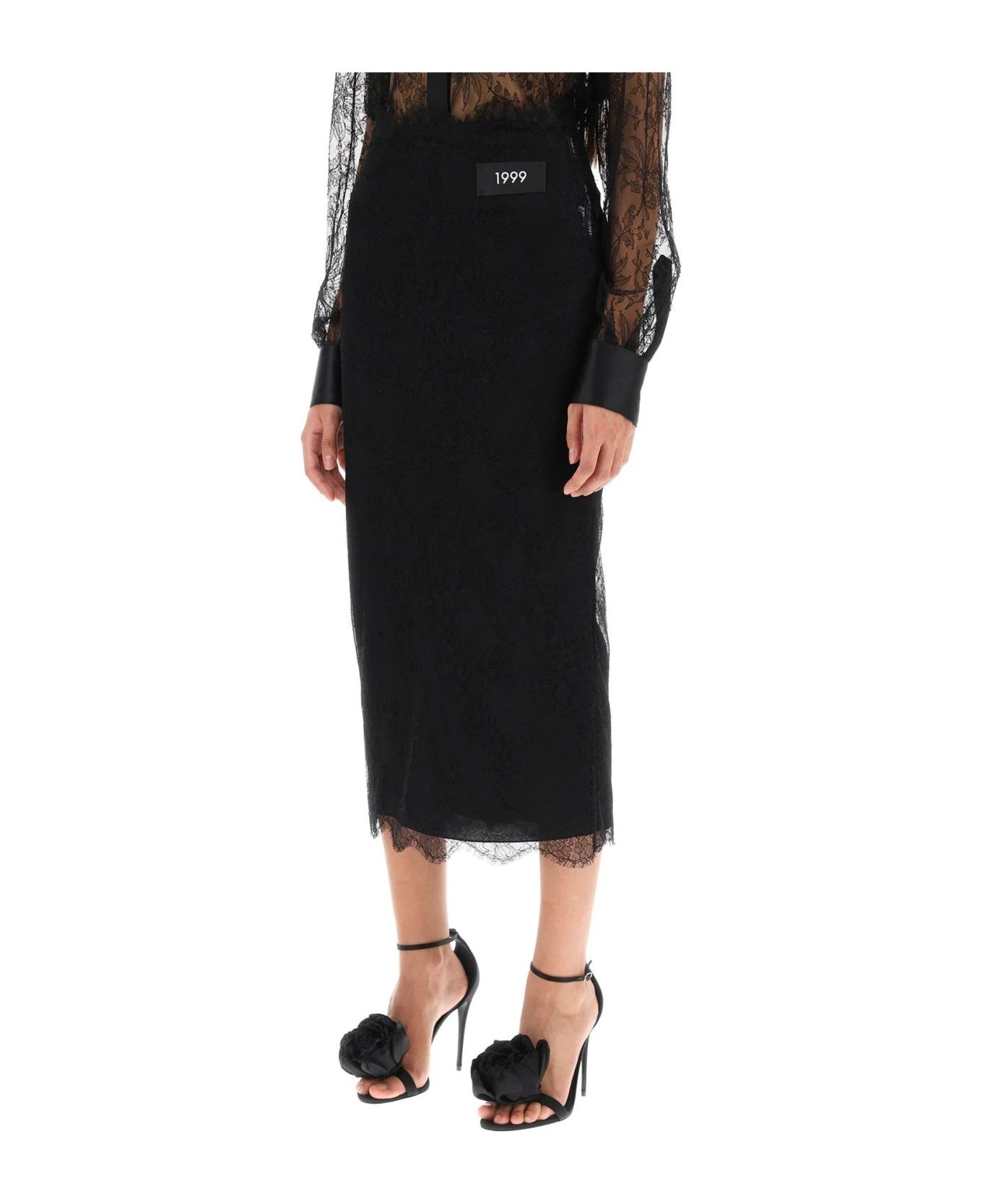 Dolce & Gabbana o1y0925 Midi Skirt in Black Size 27" / US 4 / IT 40 - 2 Thumbnail