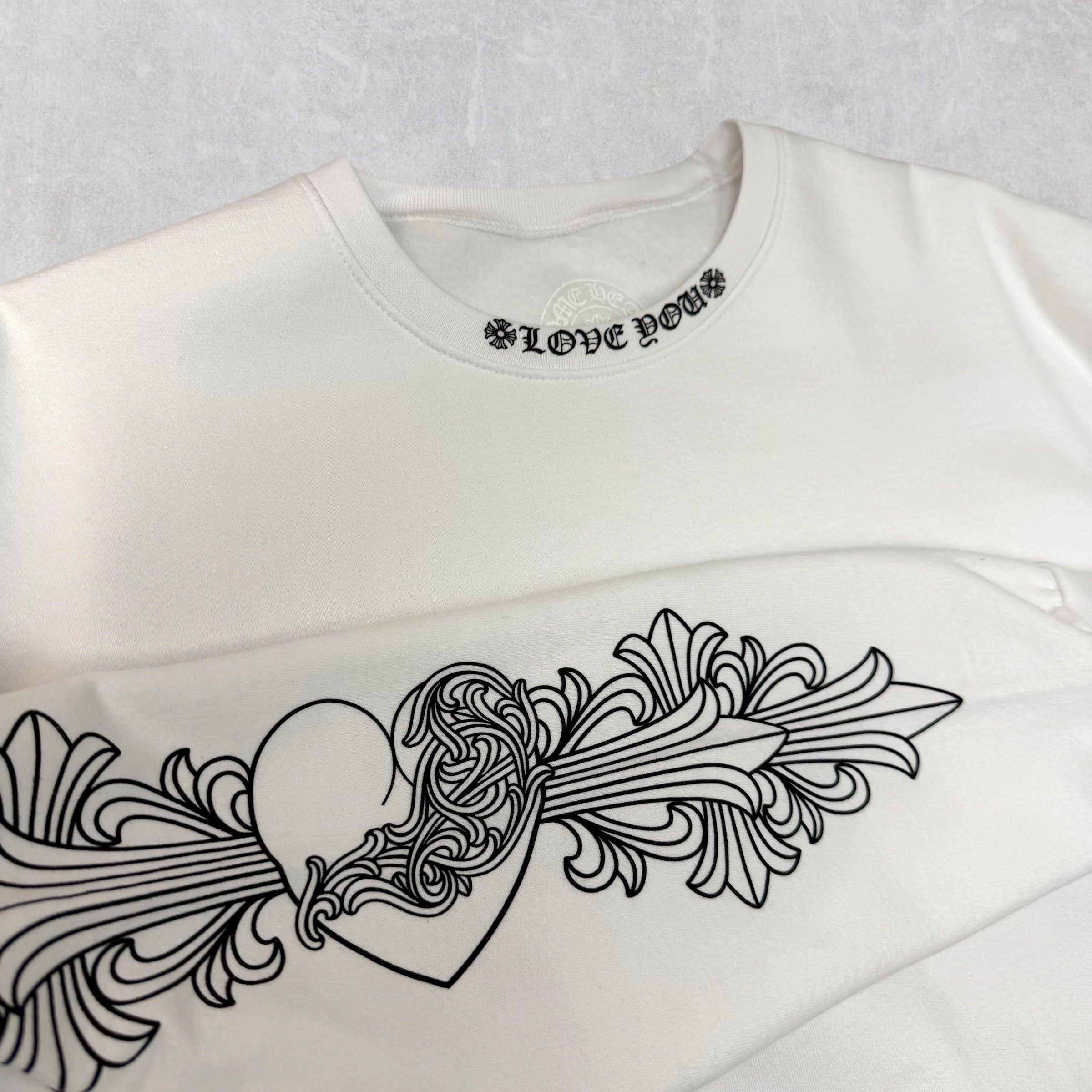 Chrome Hearts Chrome Hearts Love You Floral Crewneck XL Size US XL / EU 56 / 4 - 2 Thumbnail