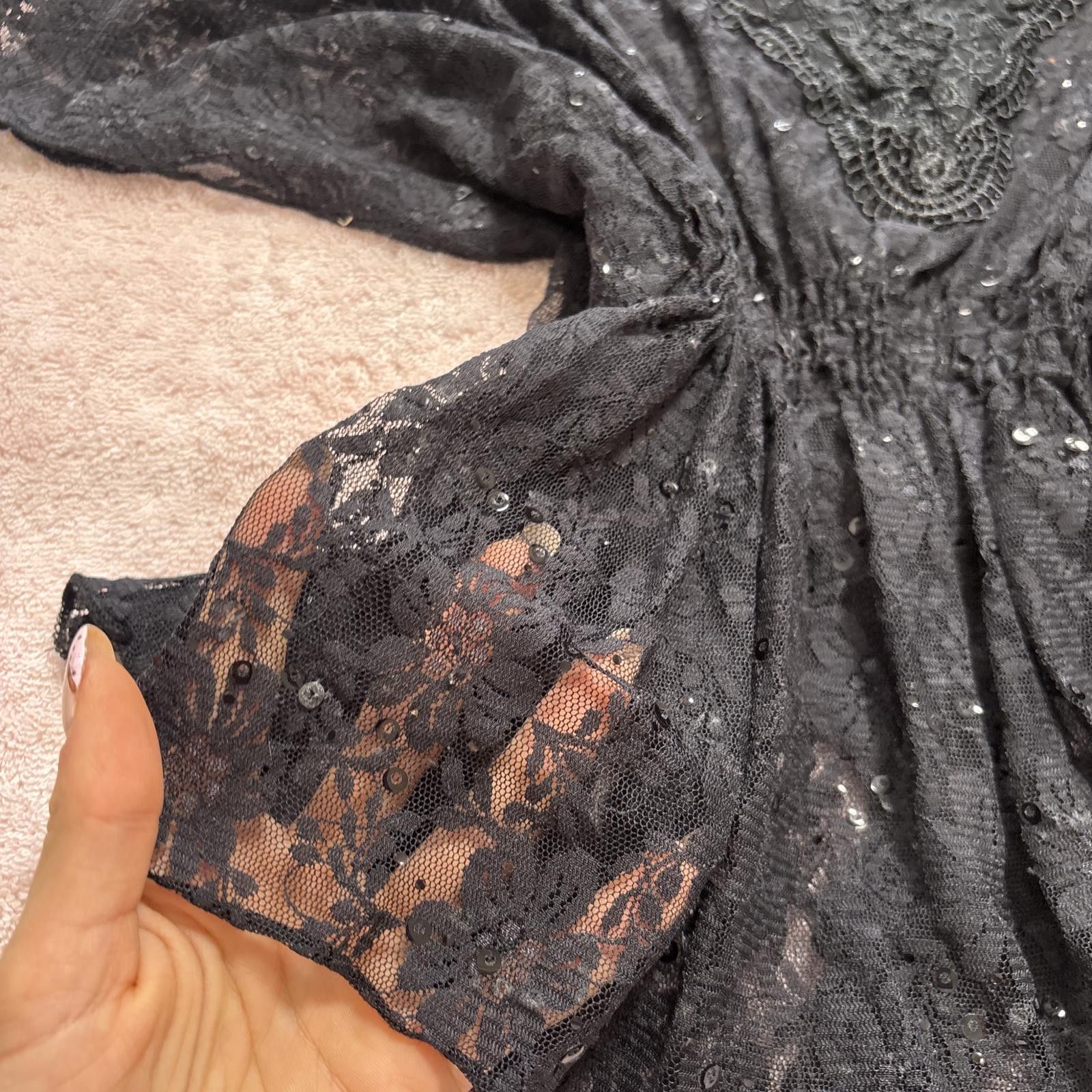 Other y2k grunge beaded lace blouse Size S / US 4 / IT 40 - 4 Thumbnail