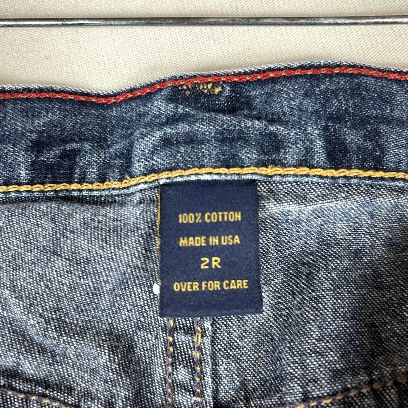 Abercrombie & Fitch VINTAGE Abercrombie & Fitch Jeans Womens 2R Bootcut Wide Leg Denim Regular 32in 100% Cotton Blue USA Button Fly Embroidered Pockets 432-5J 90s Size 26" / US 2 / IT 38 - 6 Thumbnail