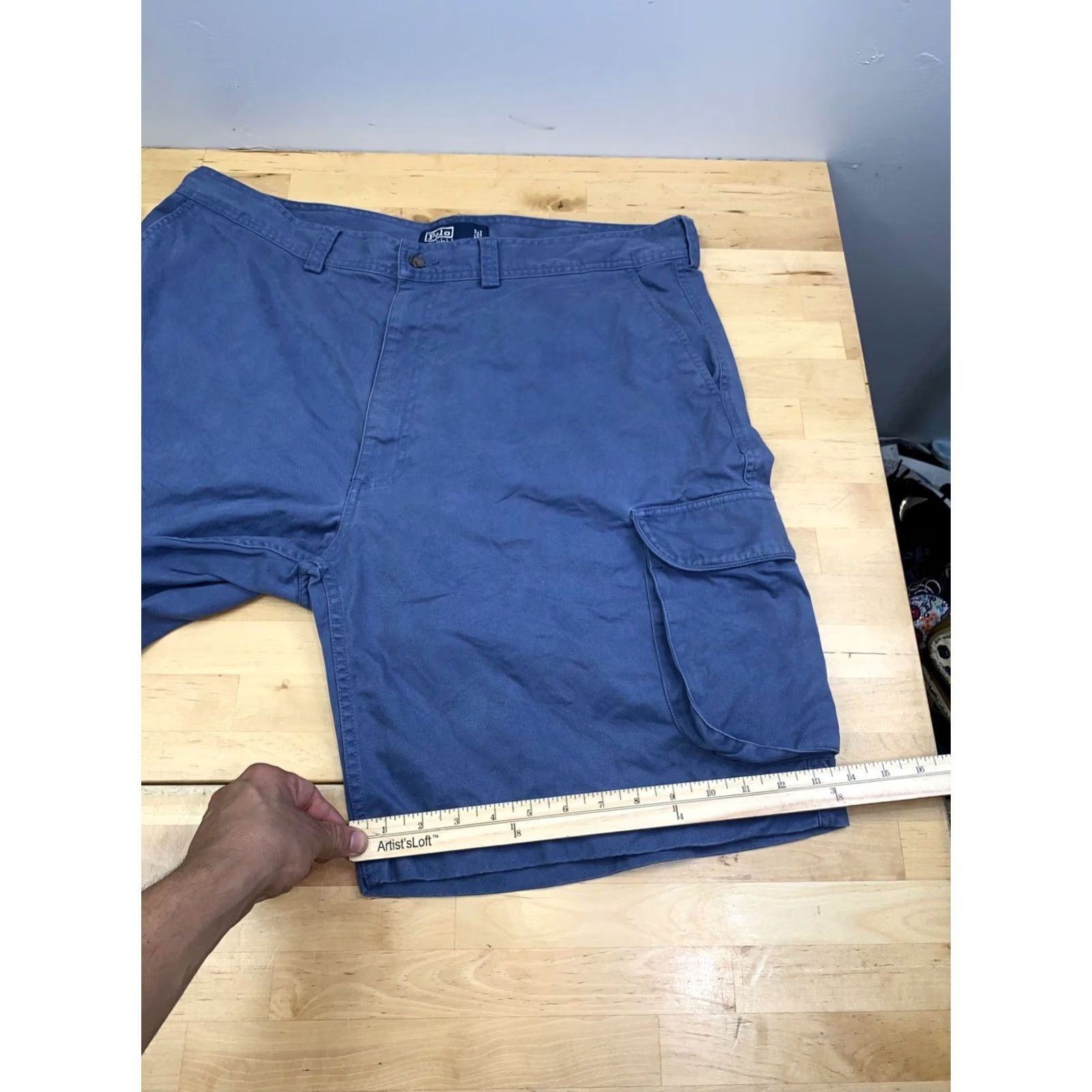 Polo Ralph Lauren VINTAGE Polo Ralph Lauren Cargo Shorts Men 40 Blue Cotton 13324 Size US L / EU 52-54 / 3 - 7 Thumbnail