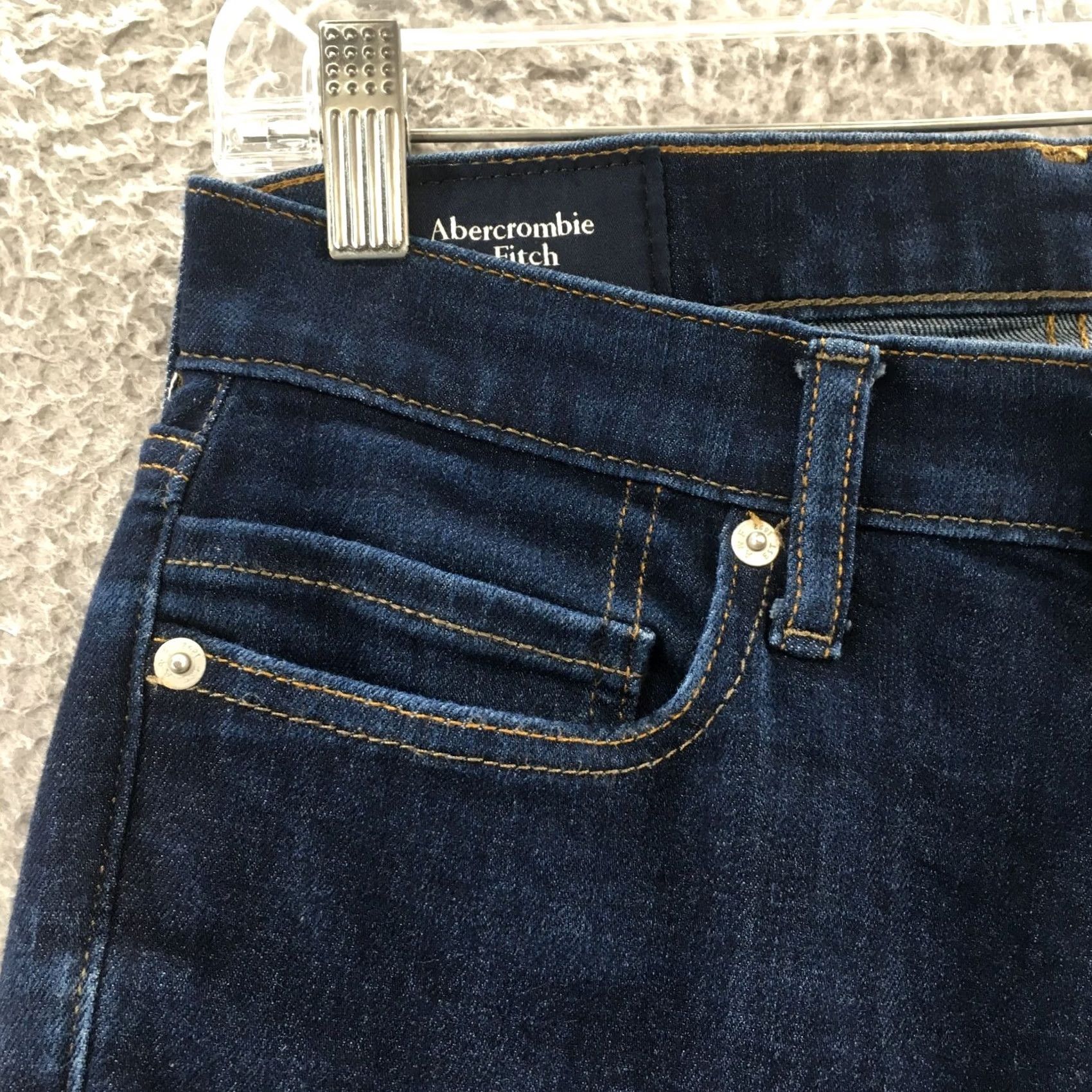 Abercrombie & Fitch Abercrombie & Fitch Jeans Skinny Taper Mens 28x28 Blue Denim Zip Regular Rise 5-Pocket Modern Classic Size 28" / US 6 / IT 42 - 4 Thumbnail