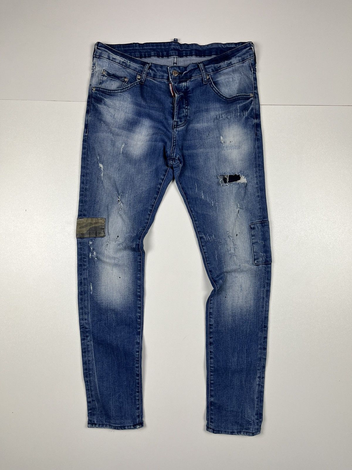 Dsquared2 Vintage Dsquared2 508 Cool Slim Lyc Distressed Denim Pants Size US 34 / EU 50 - 1 Thumbnail