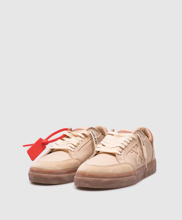Off-White o1y1225 Low-Top Sneakers in Beige Size US 11 / IT 41 - 4 Thumbnail
