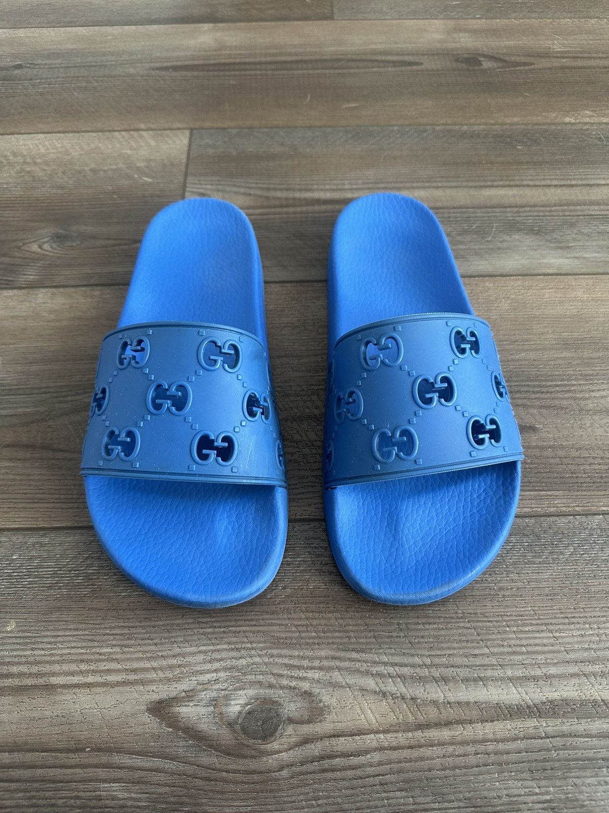 Gucci Gucci Pursuit GG Logo Royal Blue Slides - Mens 9 / Women 11 Size US 9 / EU 42 - 1 Thumbnail