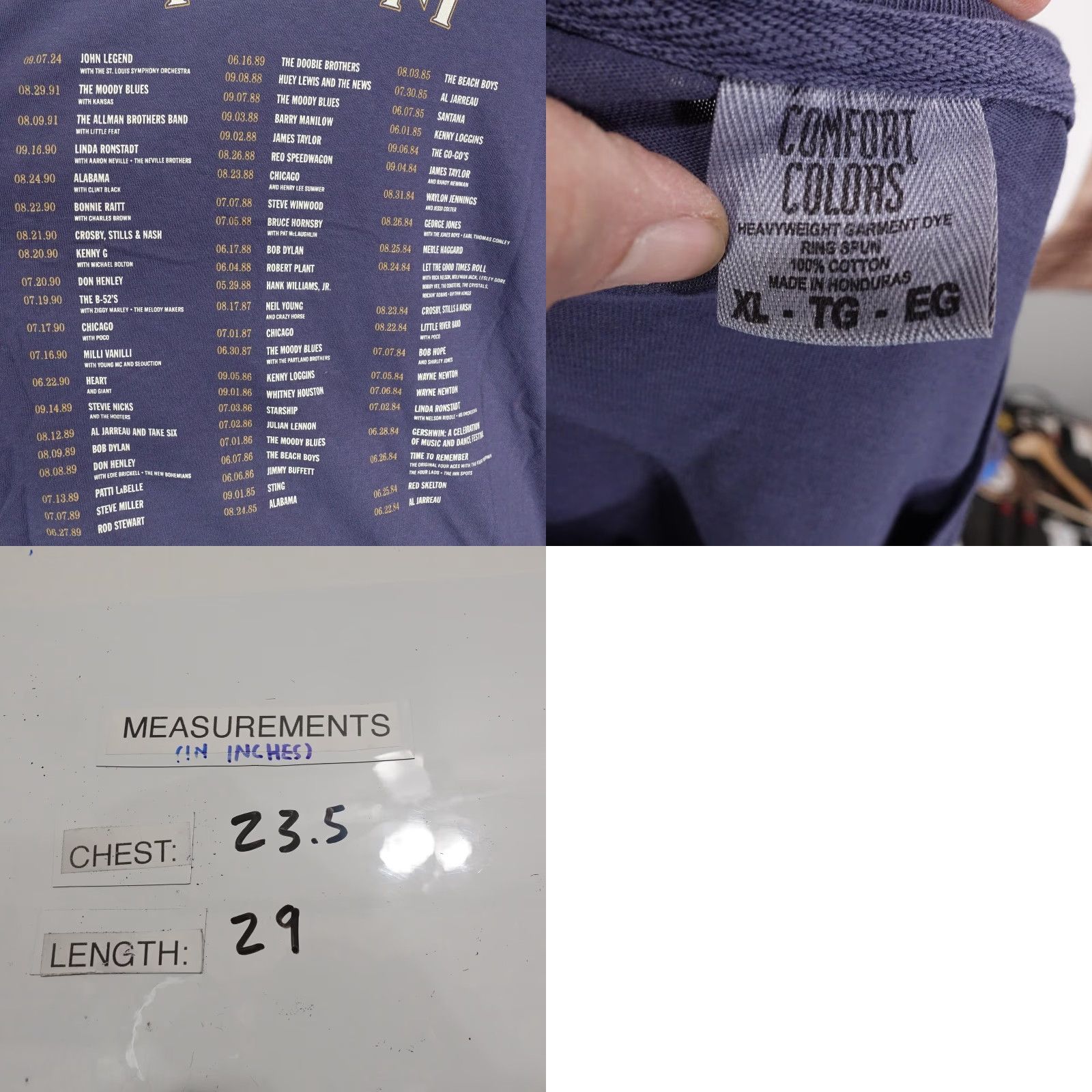 Comfort Colors The Muny John Legend Shirt Mens XL Blue Concert Graphic Tee 2024 St Louis New! Size US XL / EU 56 / 4 - 8 Thumbnail