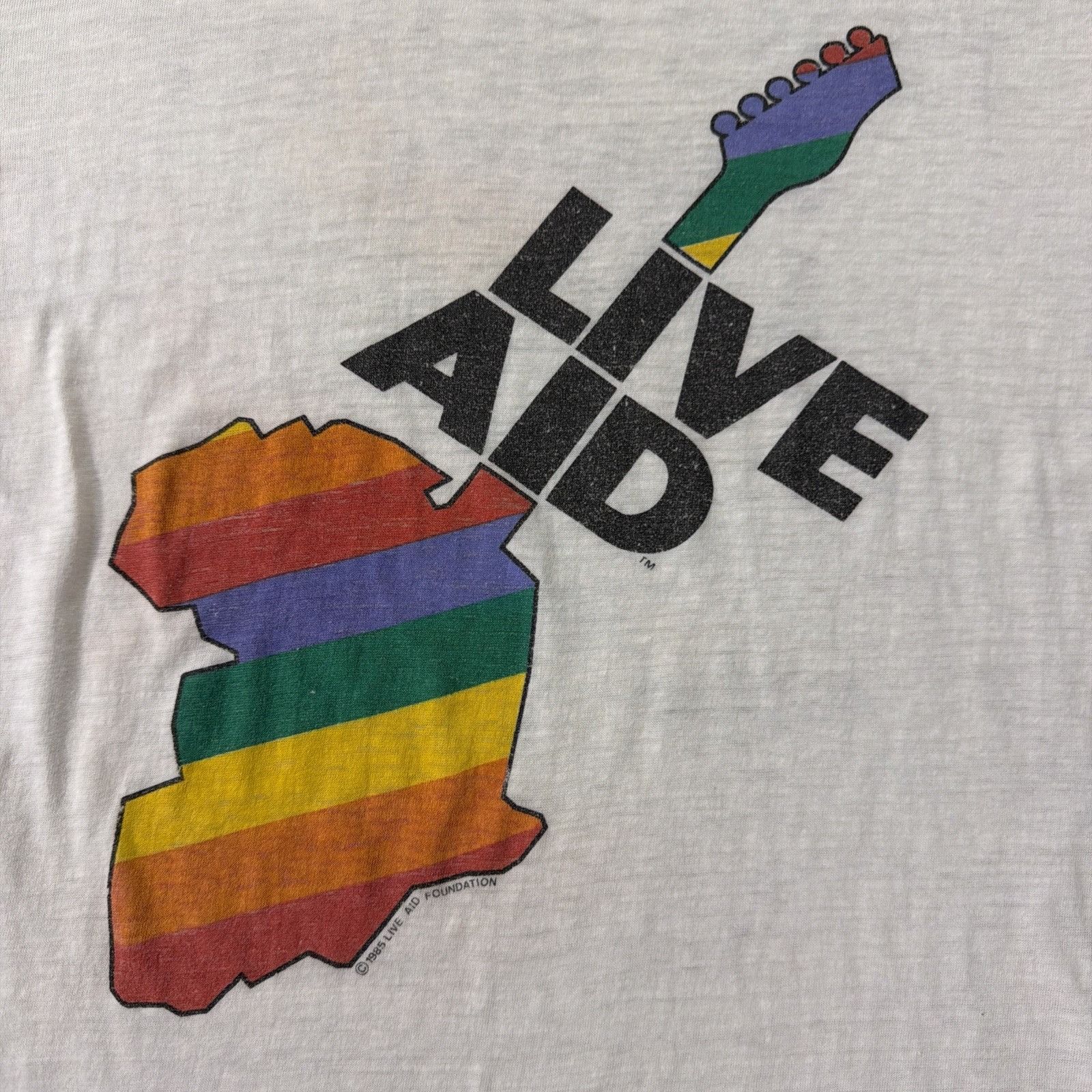 Band Tees Vintage Farm Aid Shirt Small White 80s Live Aids Band Tee Size US S / EU 44-46 / 1 - 2 Thumbnail