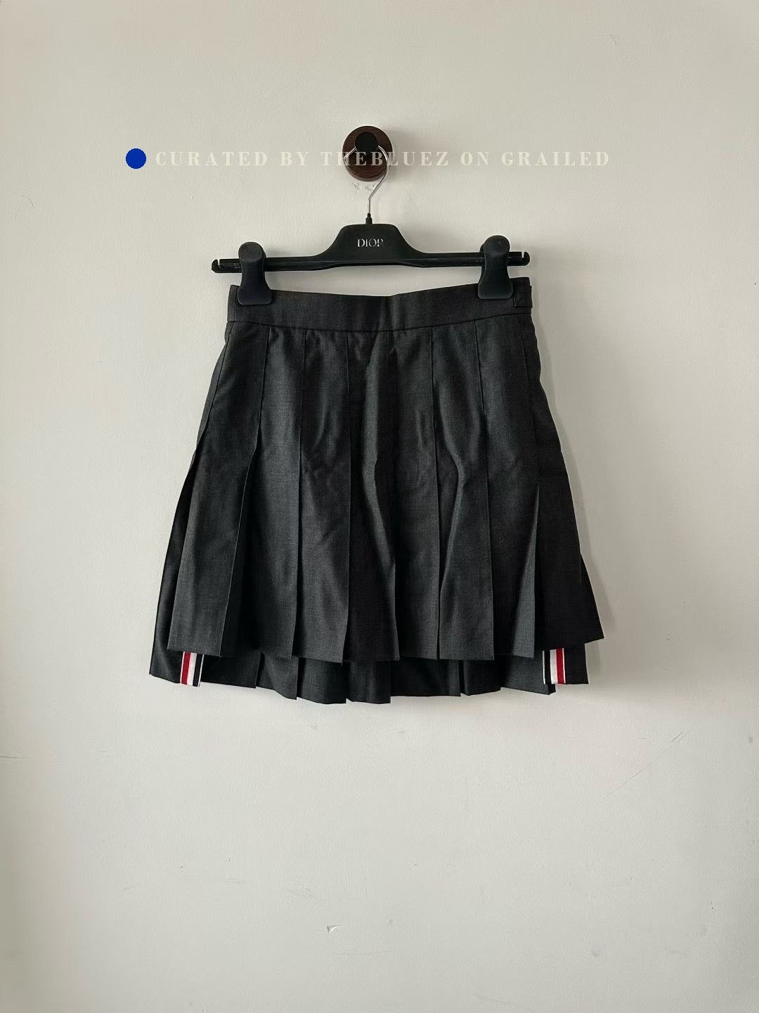 Thom Browne Thom Browne Dark Gray Wool Pleated Skirt Size 36" / US 14 / IT 50 - 1 Thumbnail
