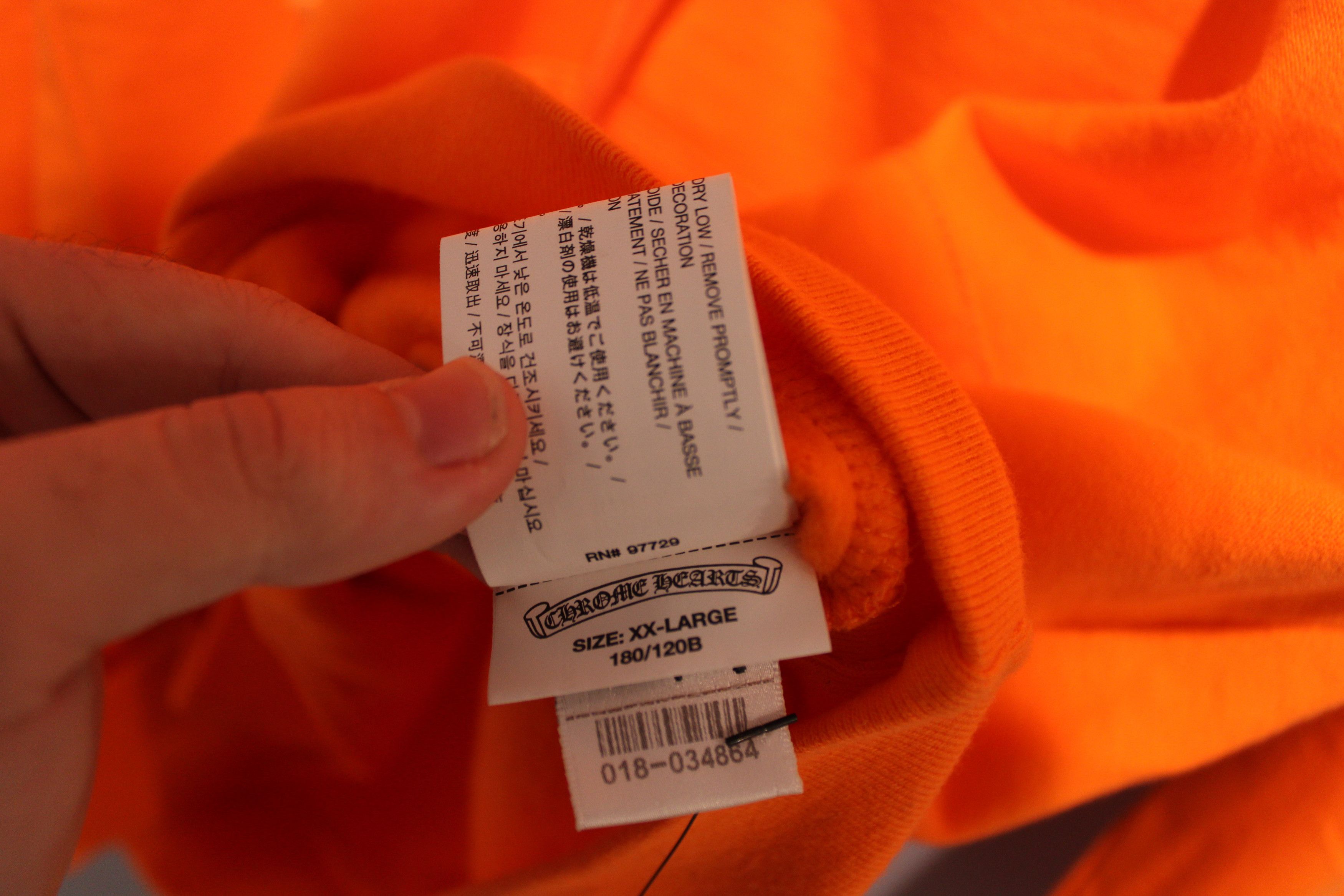 Chrome Hearts CHROME HEARTS OFF WHITE ORANGE HOODIE Size US XXL / EU 58 / 5 - 4 Thumbnail