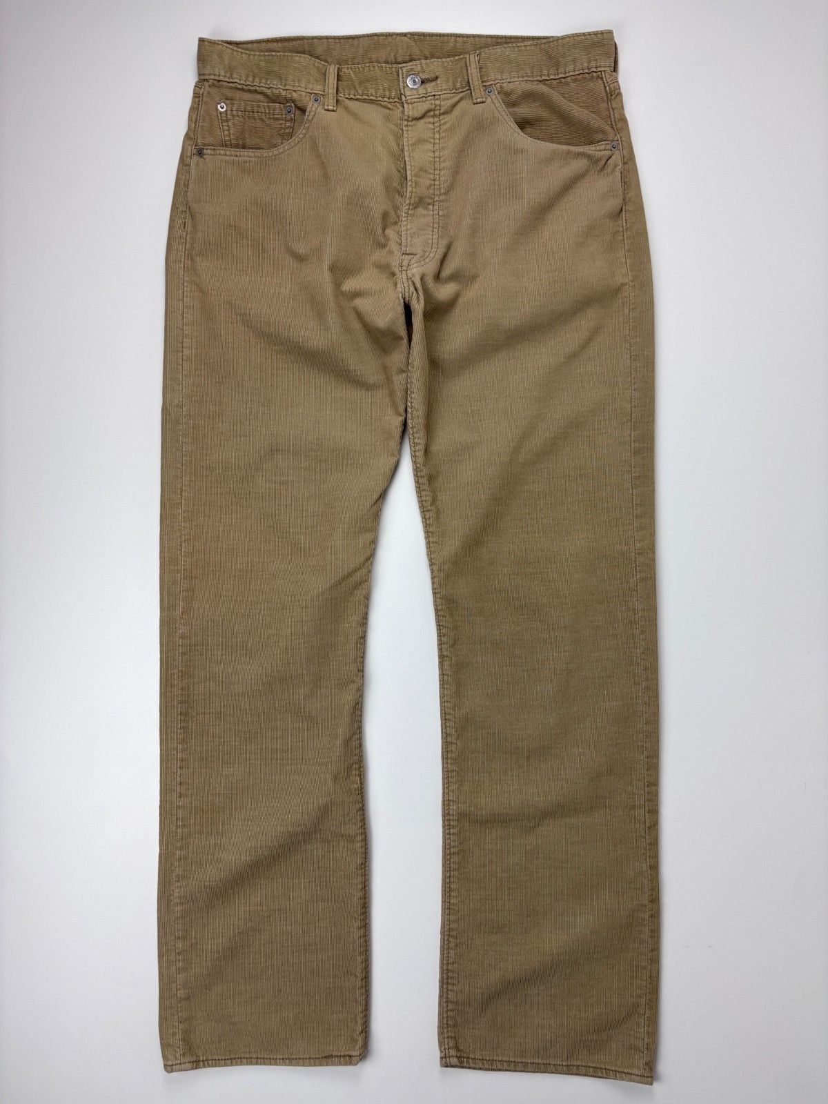 Levi's Mens Levis 401 Button Fly Corduroy Pants White Tab 38x34 Size US 38 / EU 54 - 2 Thumbnail