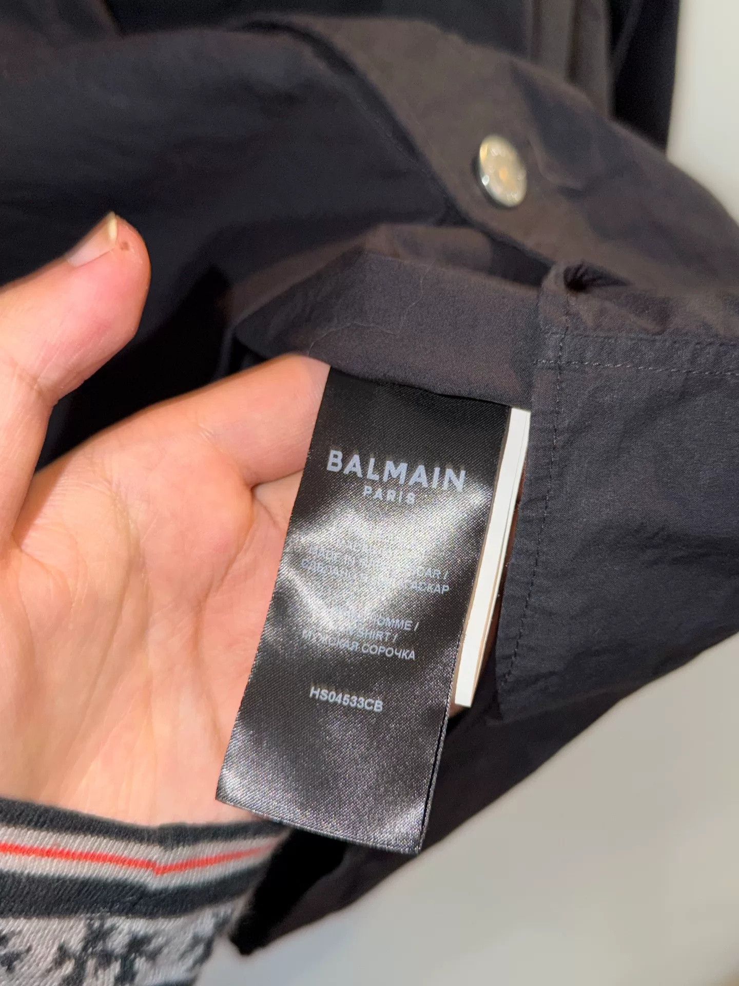 Balmain BALMAIN Solid Single-Breasted Pocket Shirt Size US M / EU 48-50 / 2 - 3 Thumbnail