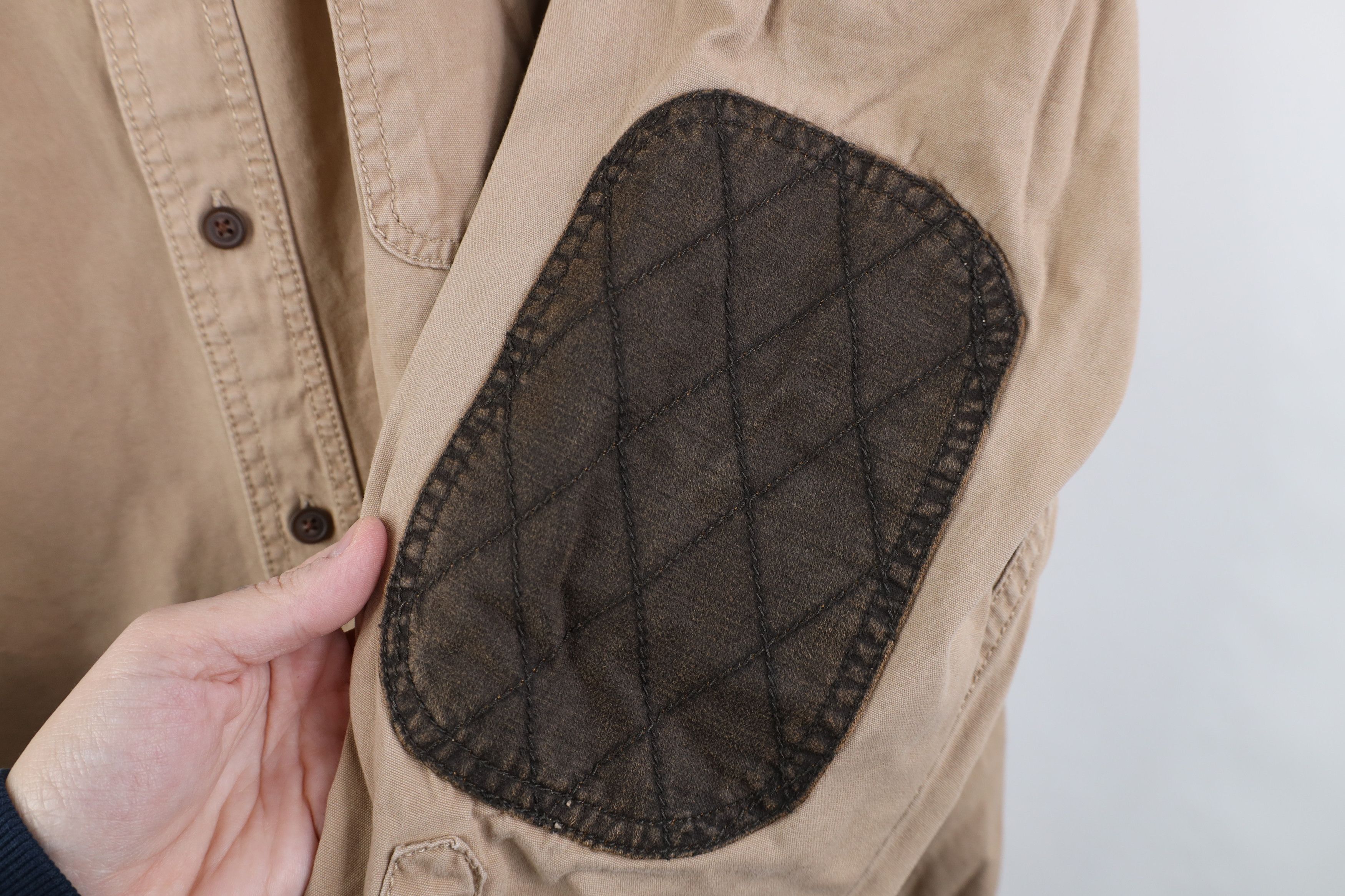 Vintage Vintage 90s Streetwear Cotton Trim Shooting Button Shirt Size US XL / EU 56 / 4 - 4 Thumbnail