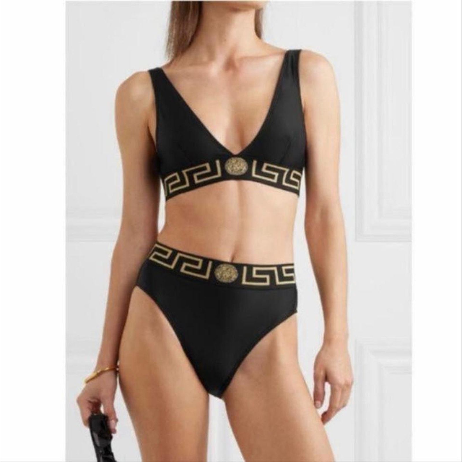 Medusa Greca logo bikini set XS